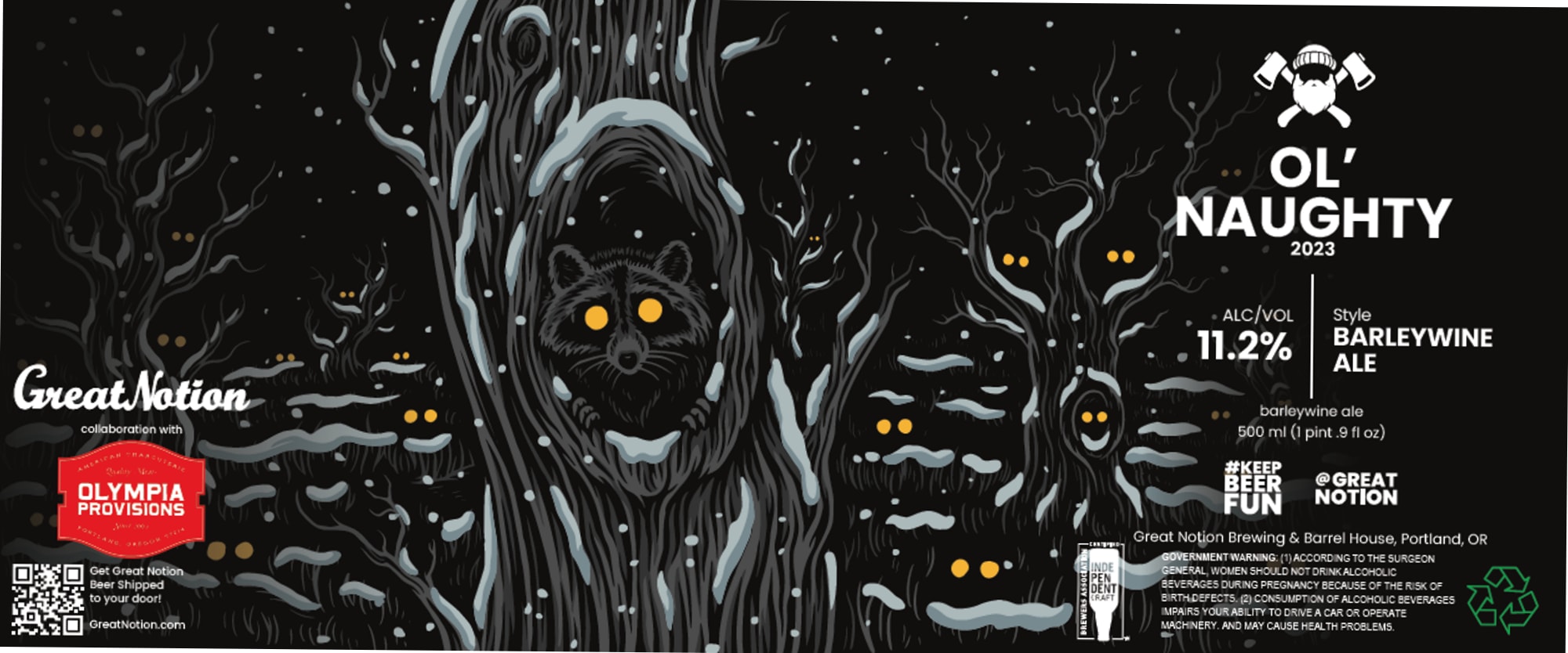Ol’ Naughty by Great Notion Brewing & Barrel House - beer label