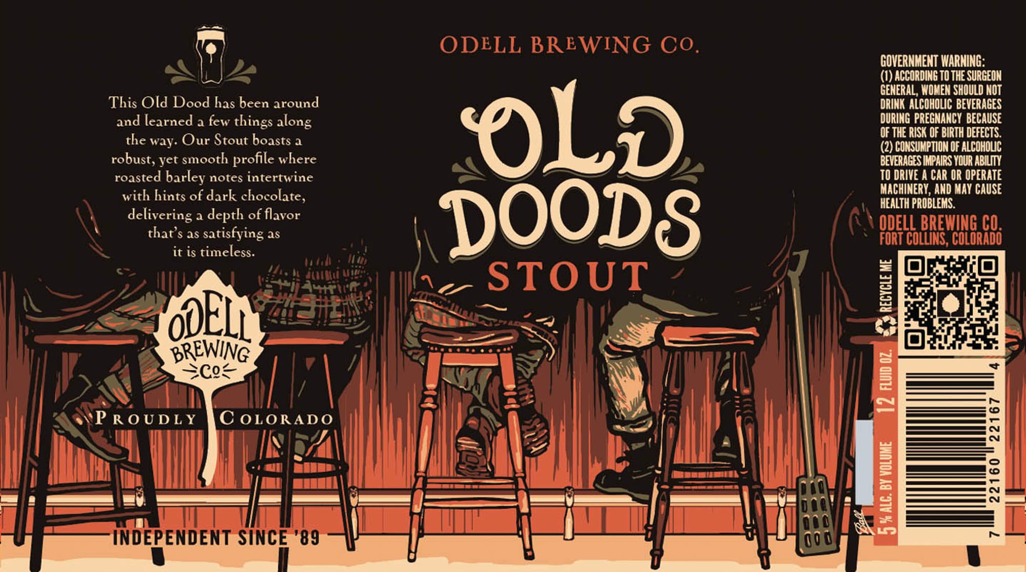 Old Doods Stout by Odell Brewing Co. - beer label