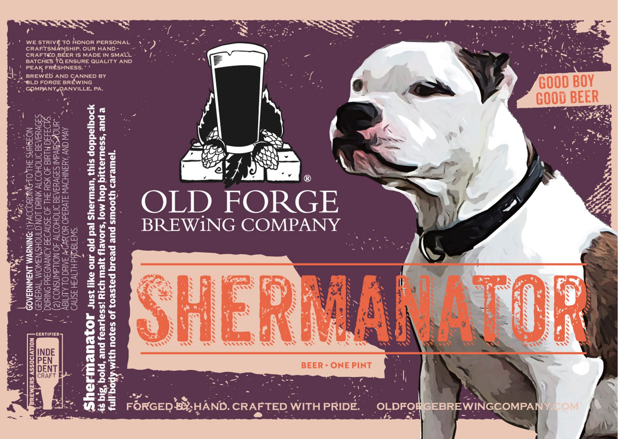 Shermanator by Old Forge Brewing Company - beer label