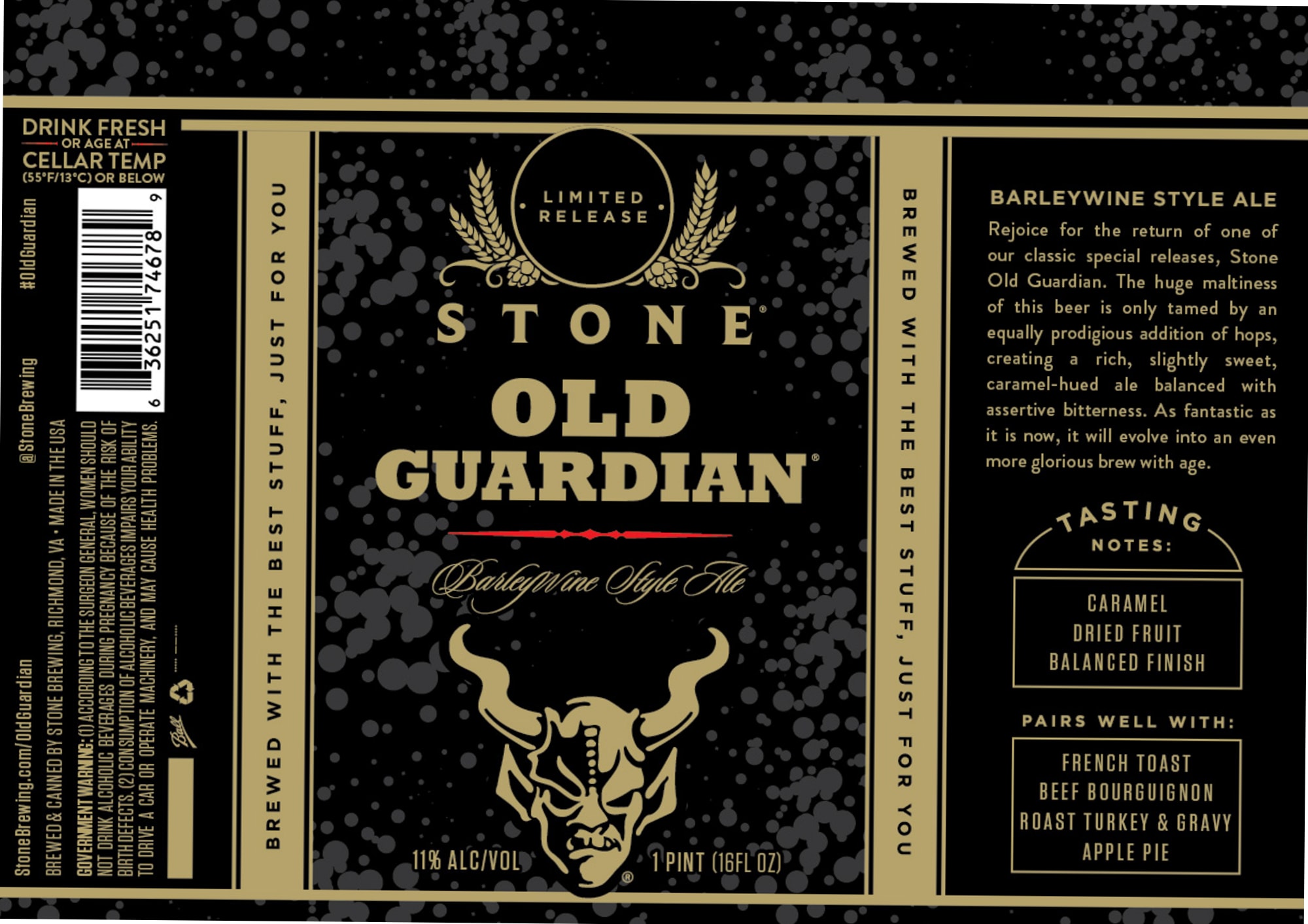 Old Guardian by Stone Brewing - beer label