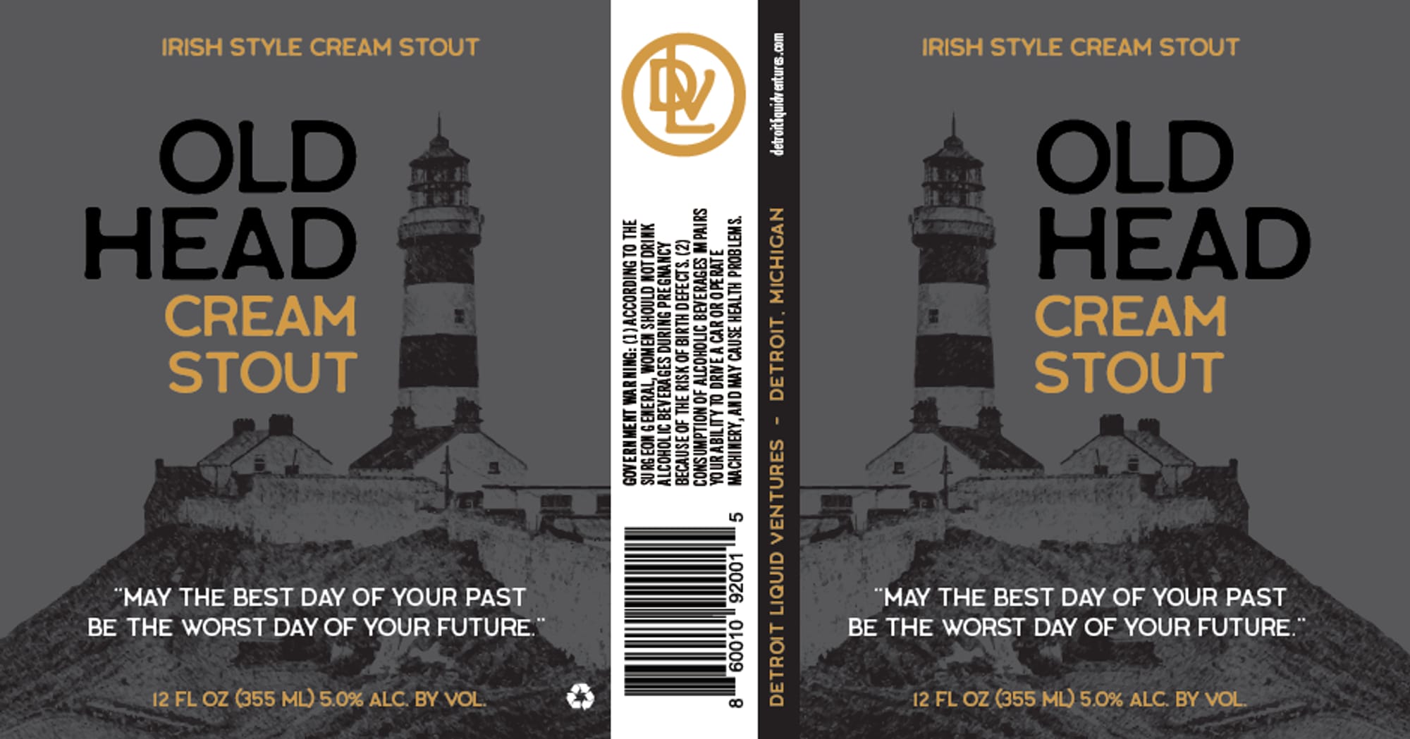 Old Head Cream Stout by Detroit Liquid Ventures - beer label