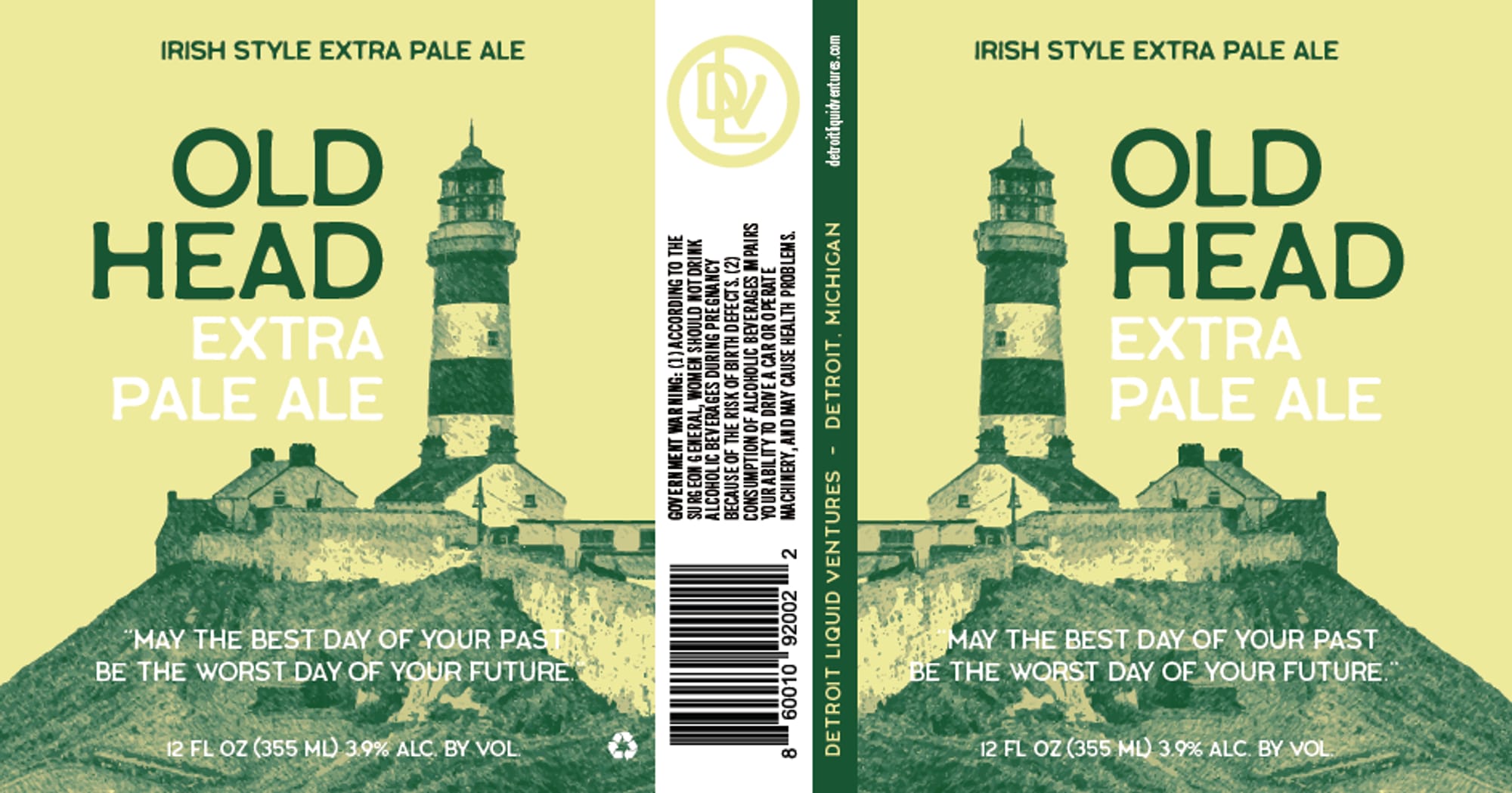 Old Head Extra Pale Ale by Detroit Liquid Ventures - beer label