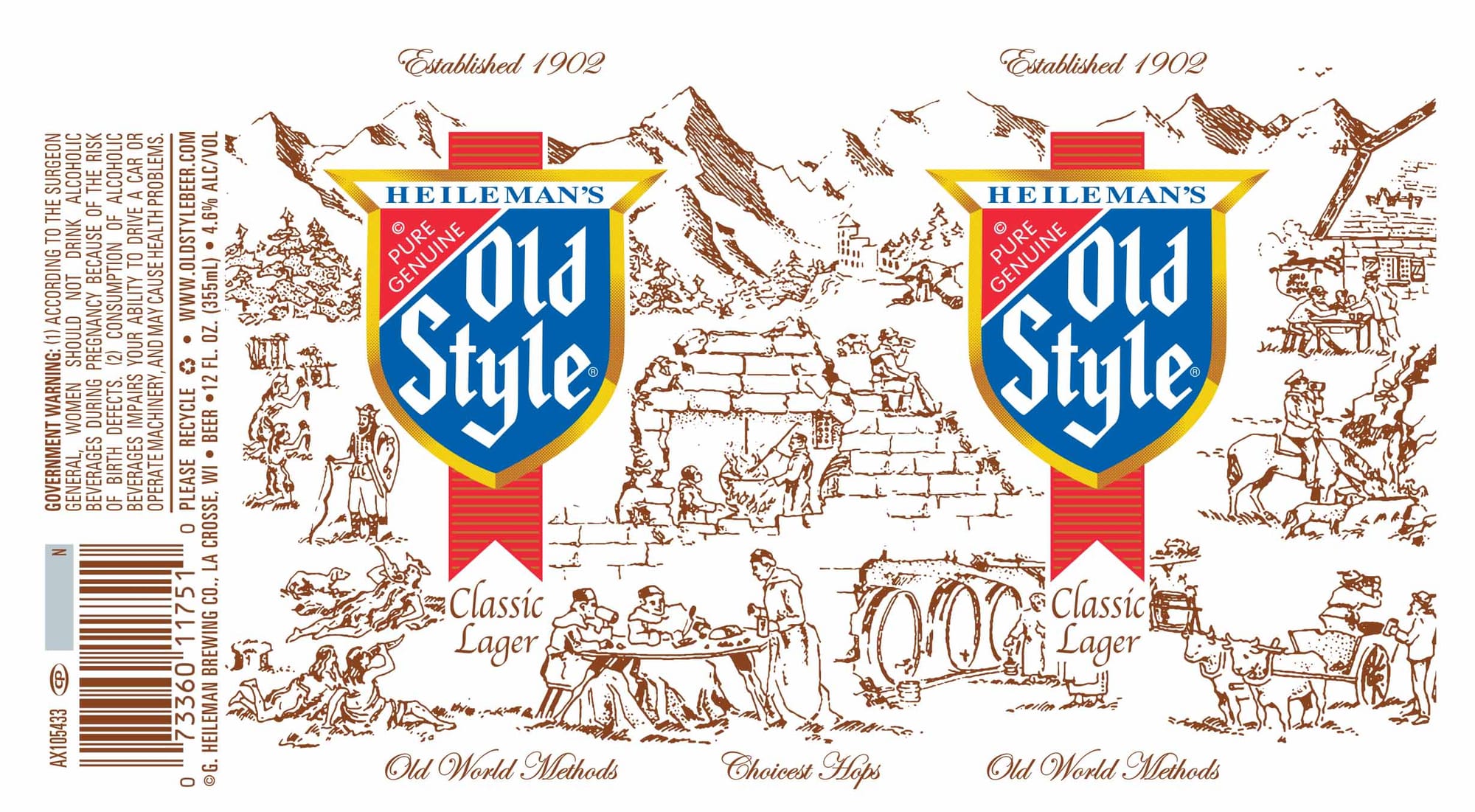 Old Style by G. Heileman Brewing Co. - beer label