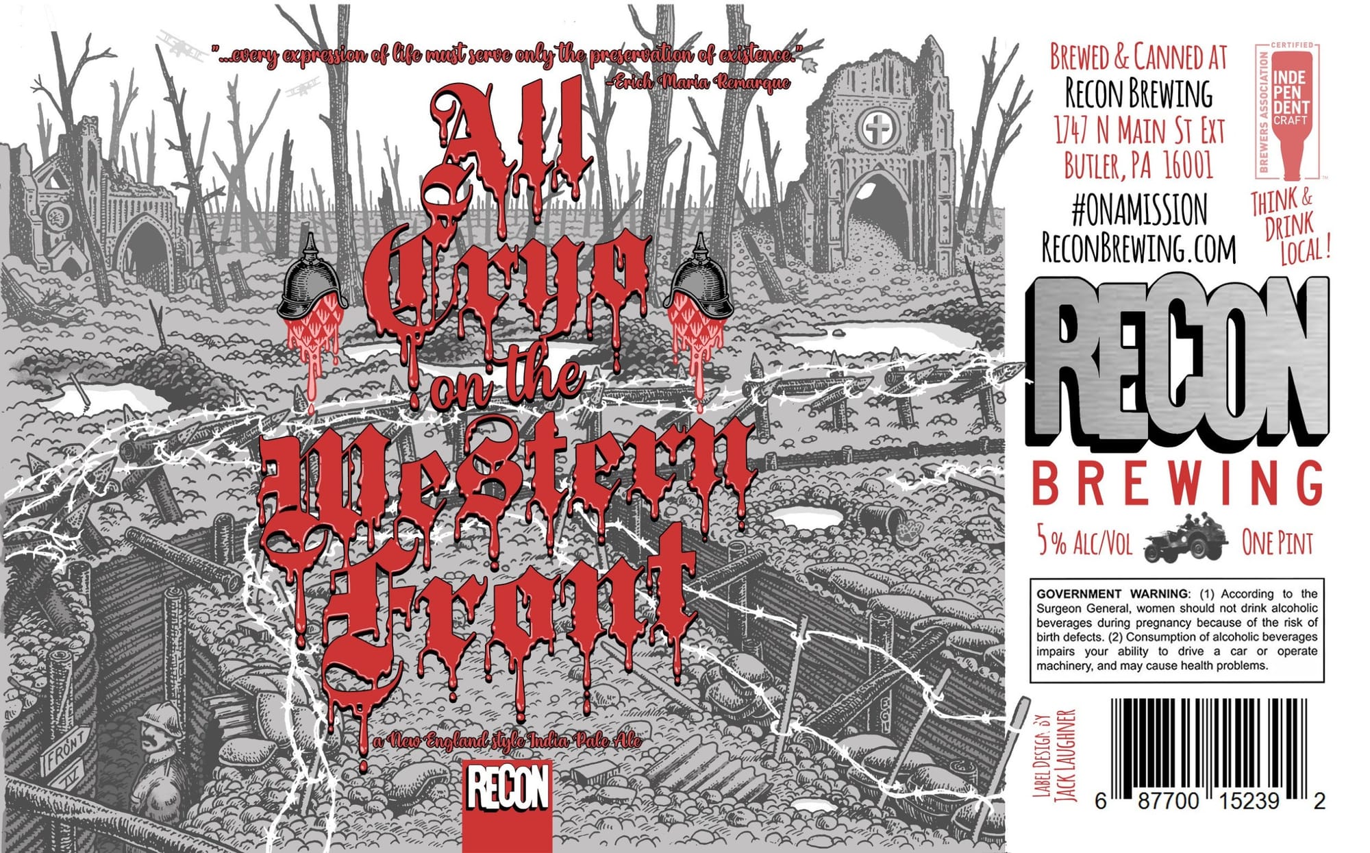 One Pint by Recon Brewing - beer label