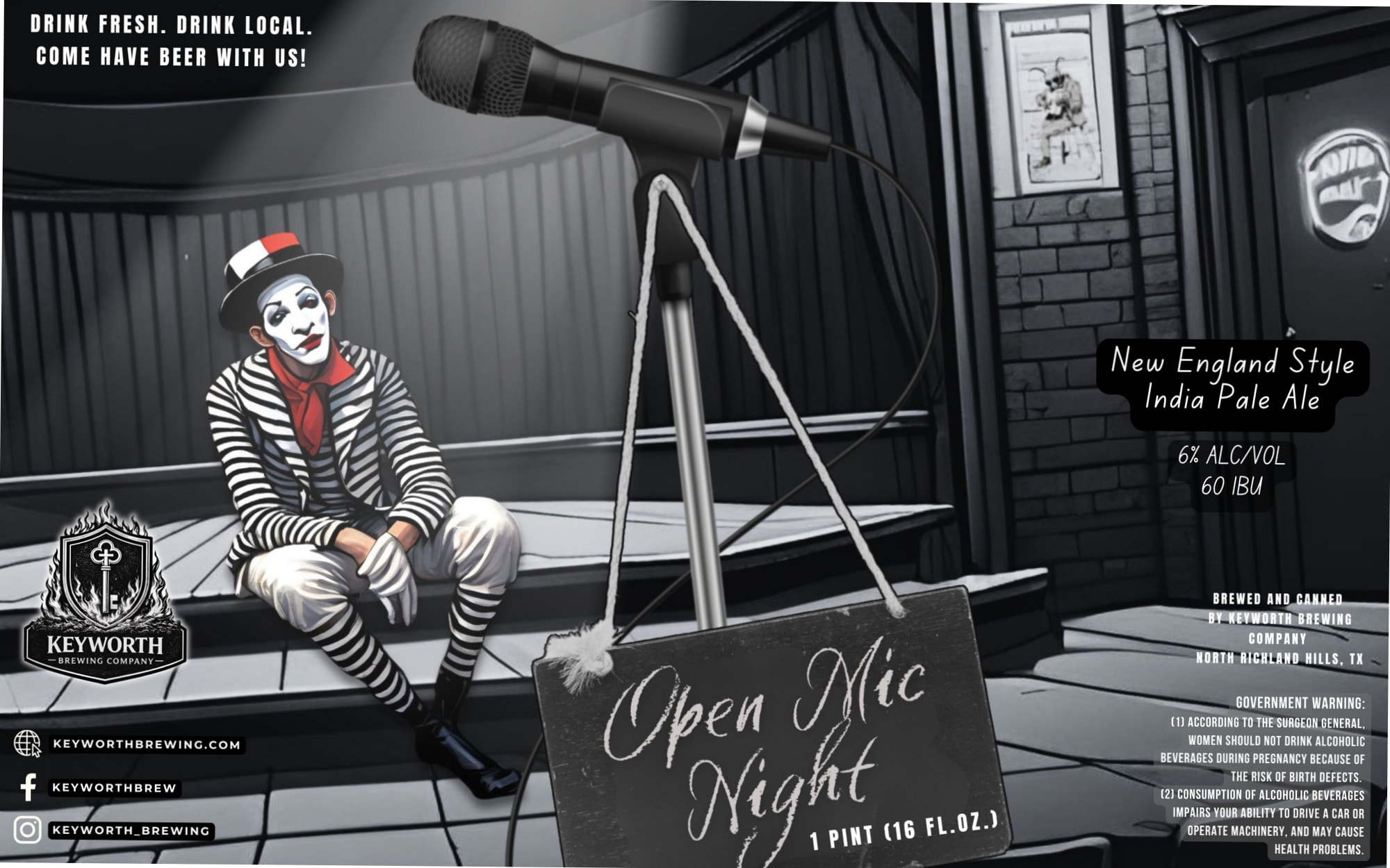 Open Mic Night by Keyworth Brewing Company - beer label