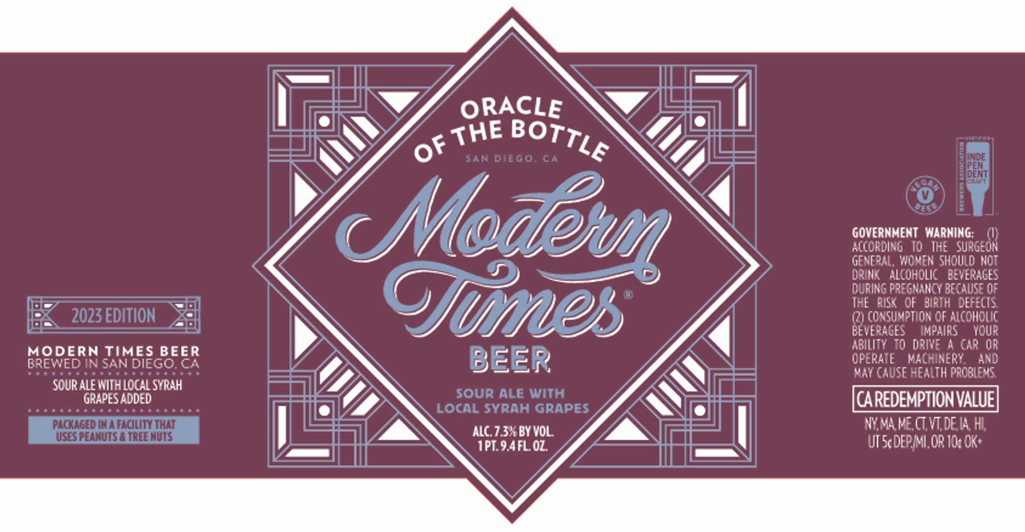 Oracle of the Bottle by Modern Times Beer - beer label