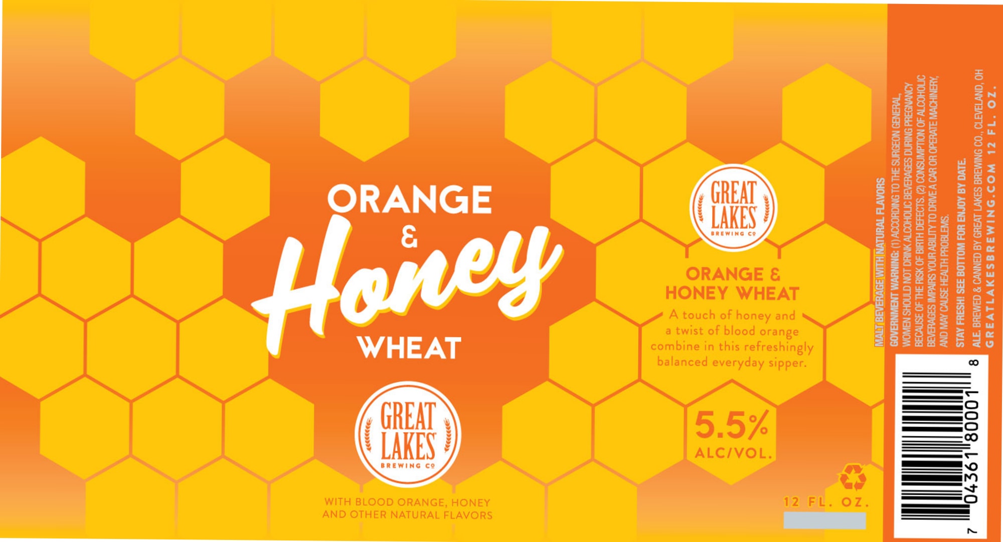 Orange & Honey Wheat by Great Lakes Brewing Company - beer label