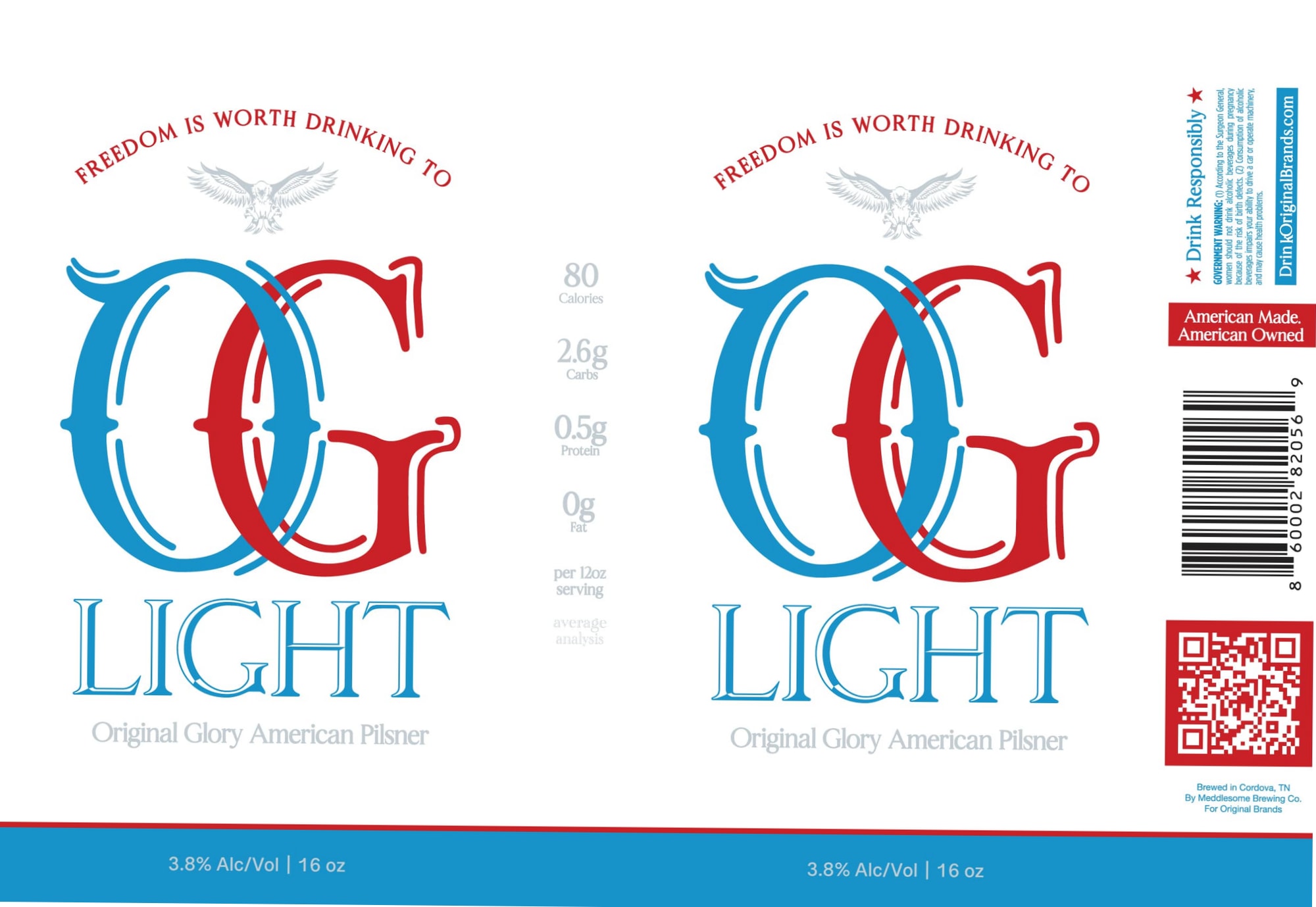 Original Glory Light by Madcaps Brewing Co. - beer label