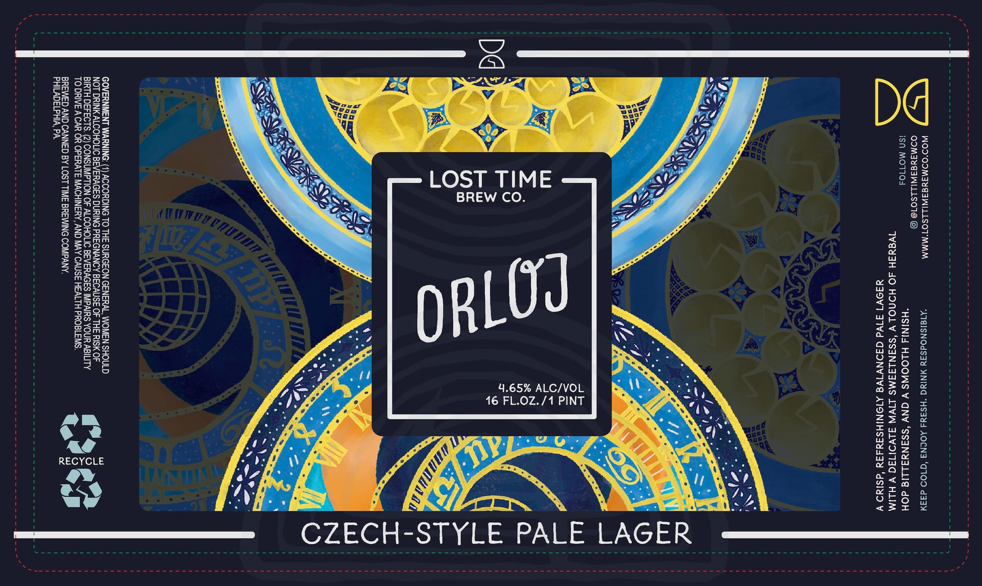 Orloj by Lost Time Brew Co. - beer label