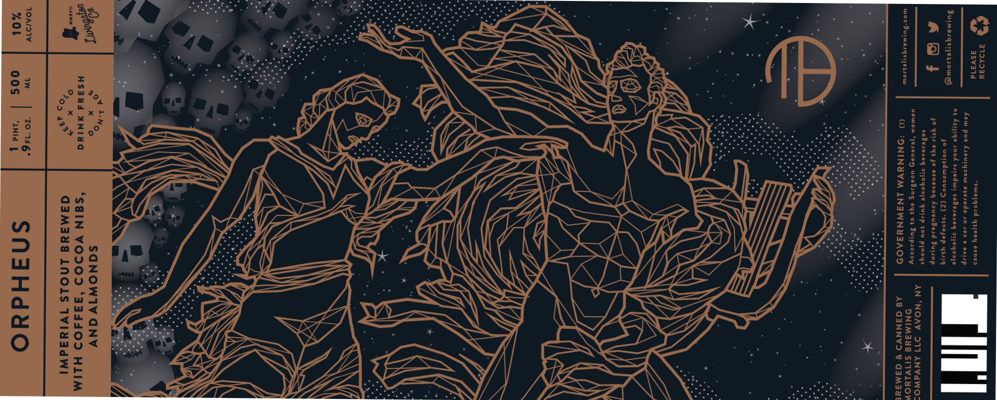 Orpheus by Mortalis Brewing - beer label