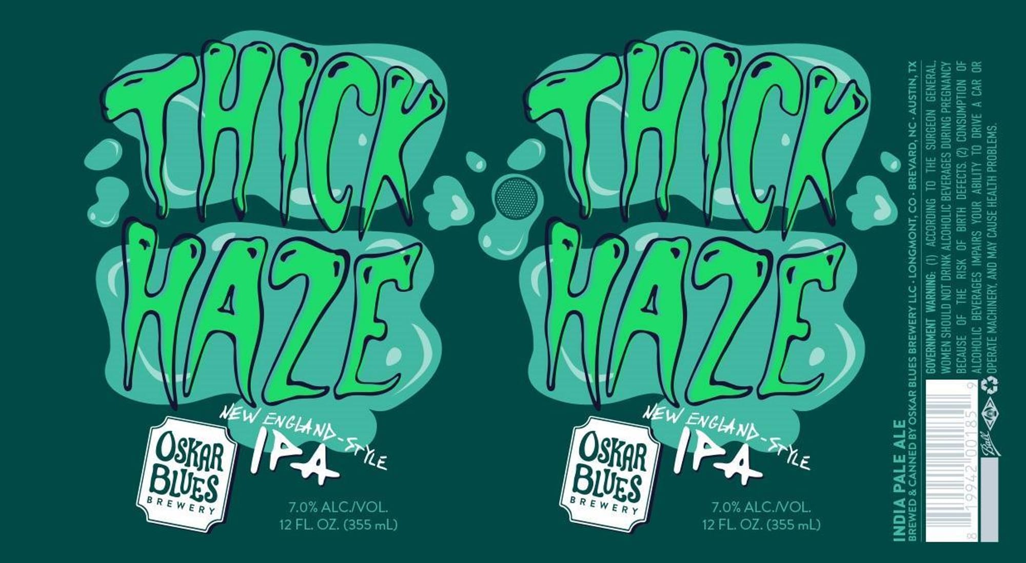 Thick Haze by Oskar Blues Brewery - beer label
