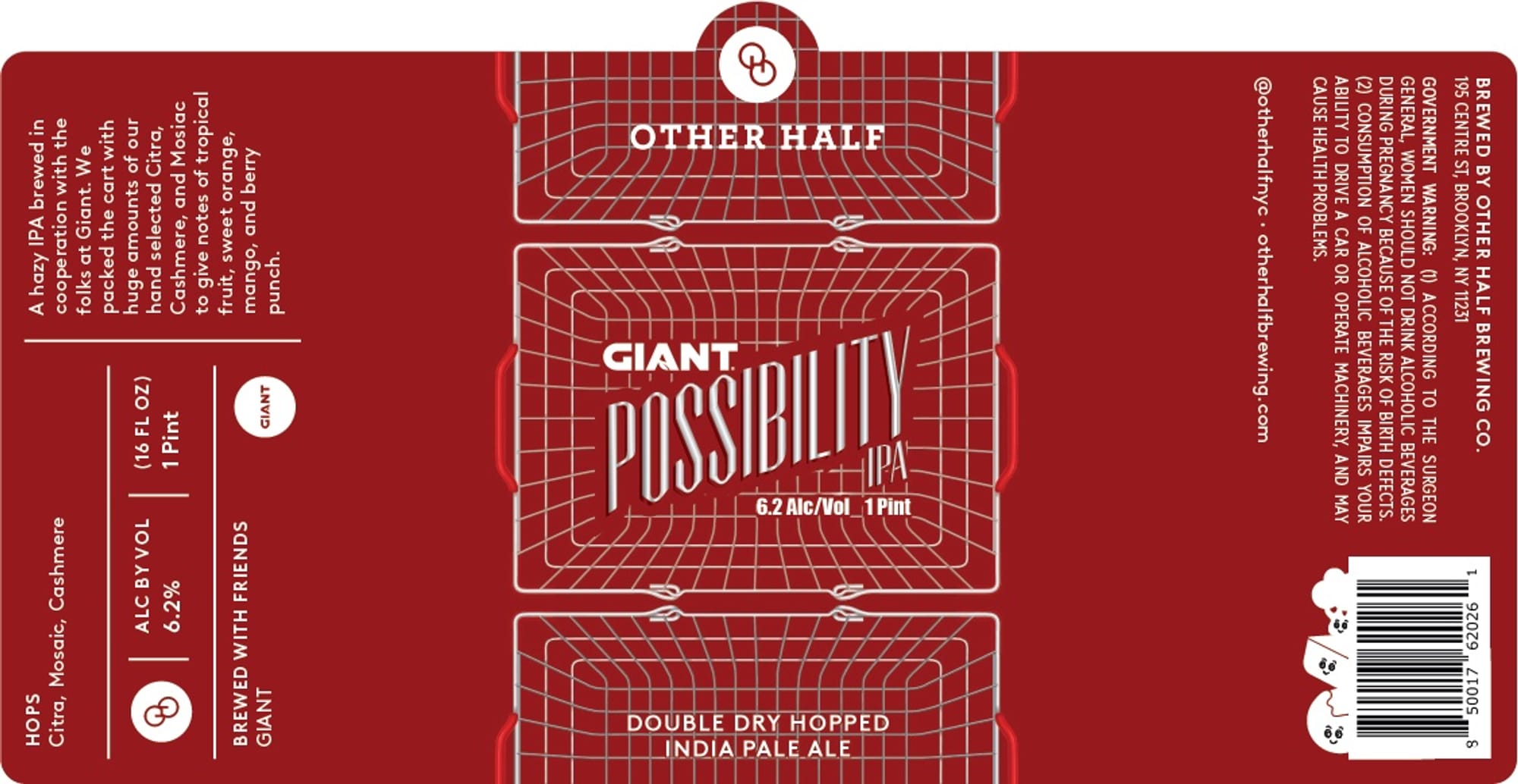Possibility IPA by Other Half Brewing Co. - beer label