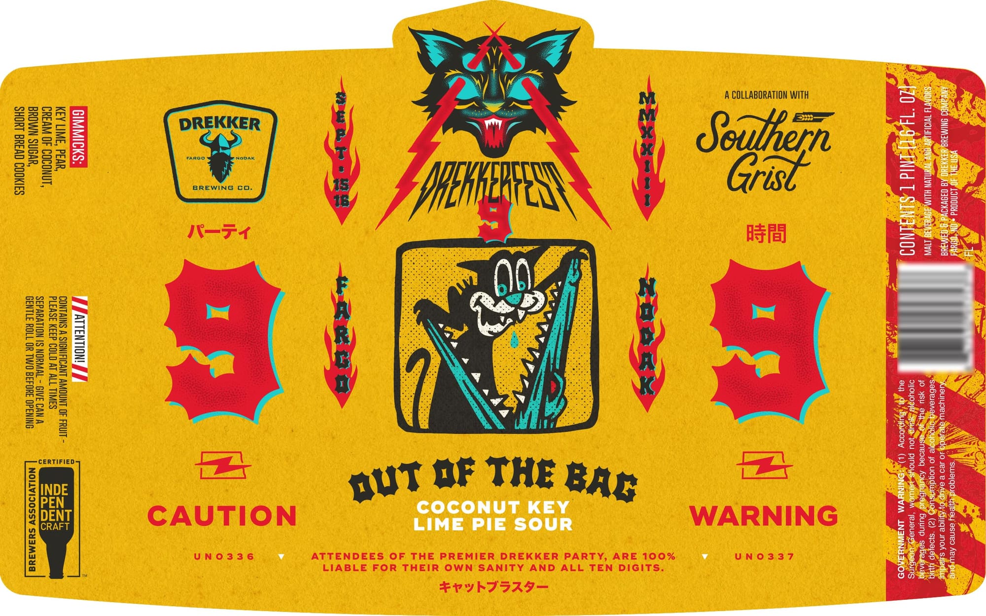 Out of the Bag by Drekkker Brewing - beer label