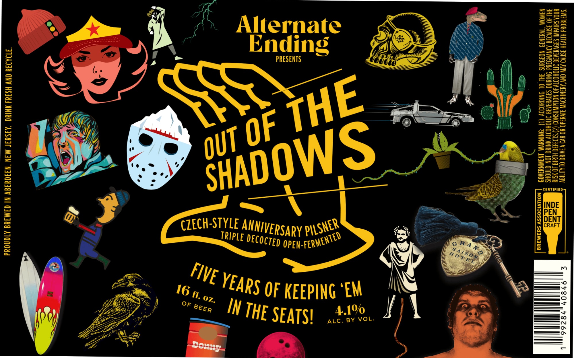 Out of the Shadows by Alternate Ending Brewing Company - beer label