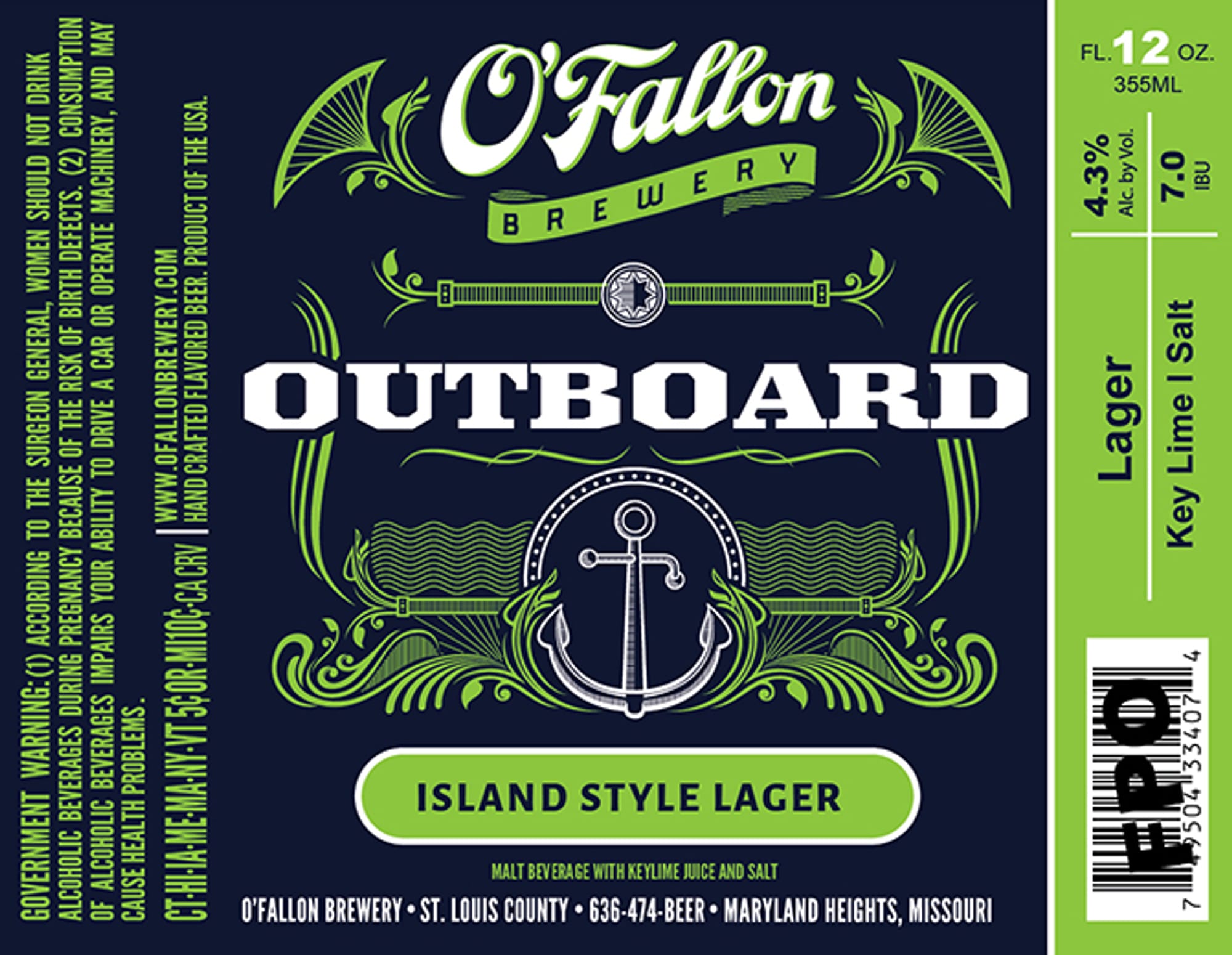 Outboard by O'Fallon Brewery - beer label