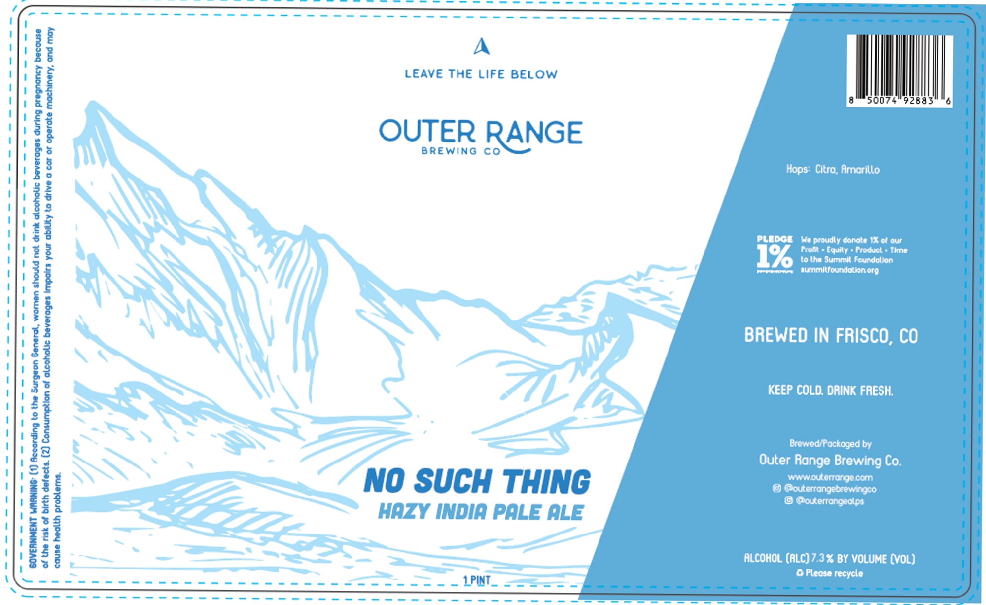 No Such Thing by Outer Range Brewing Co. - beer label