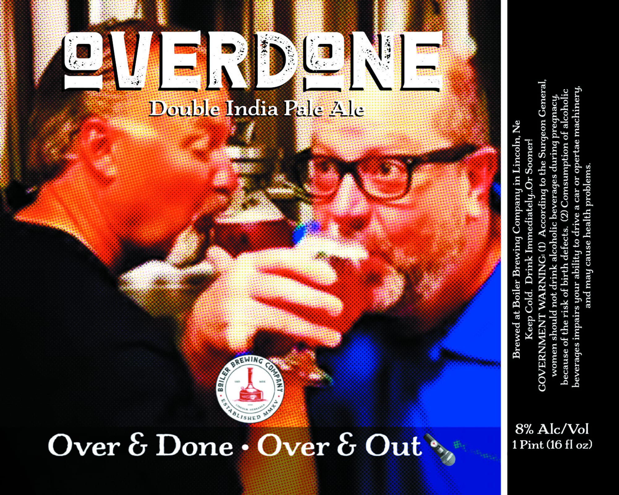 Over & Done by Boiler Brewing Company - beer label