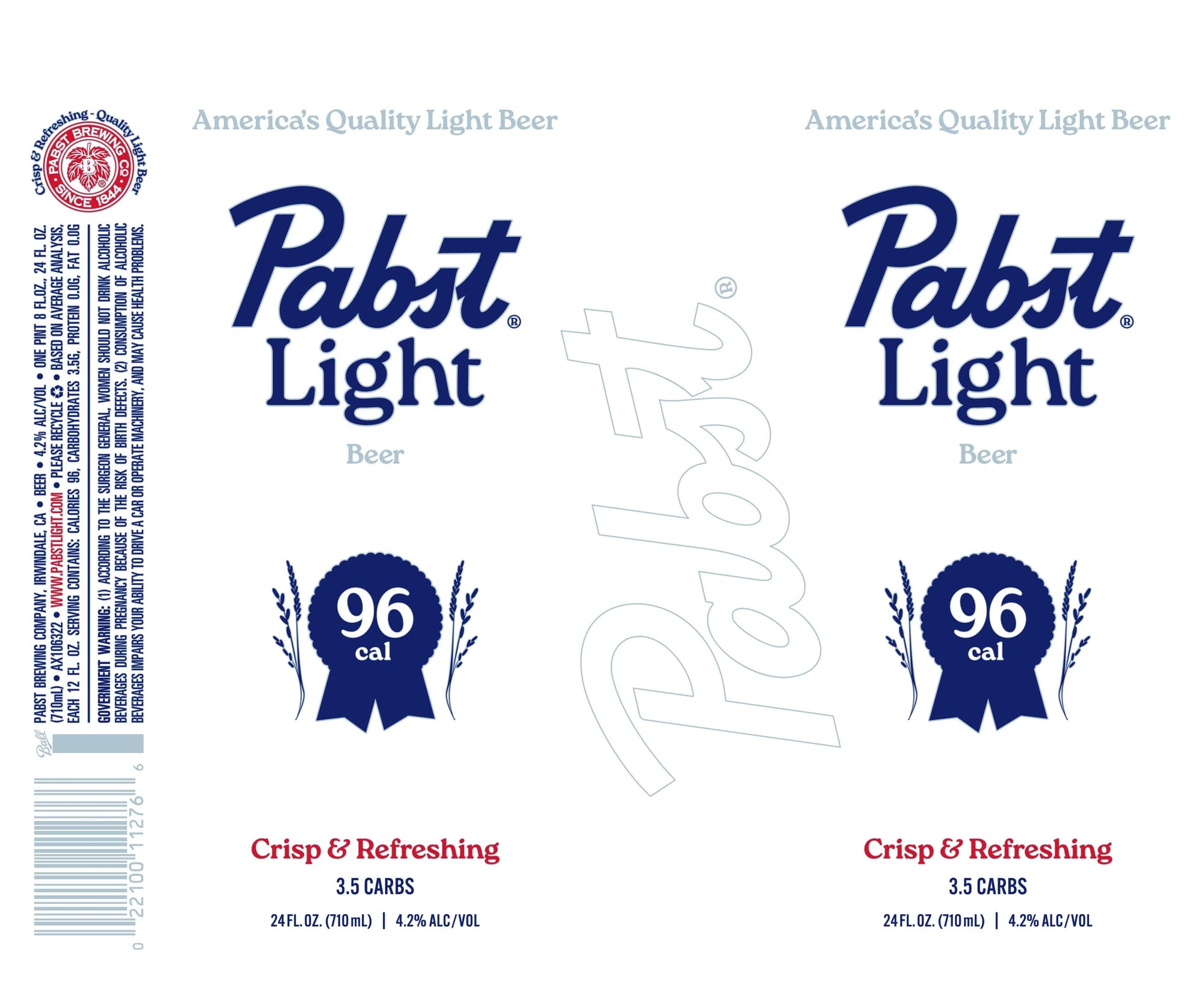 Pabst Light by Pabst Brewing Company - beer label