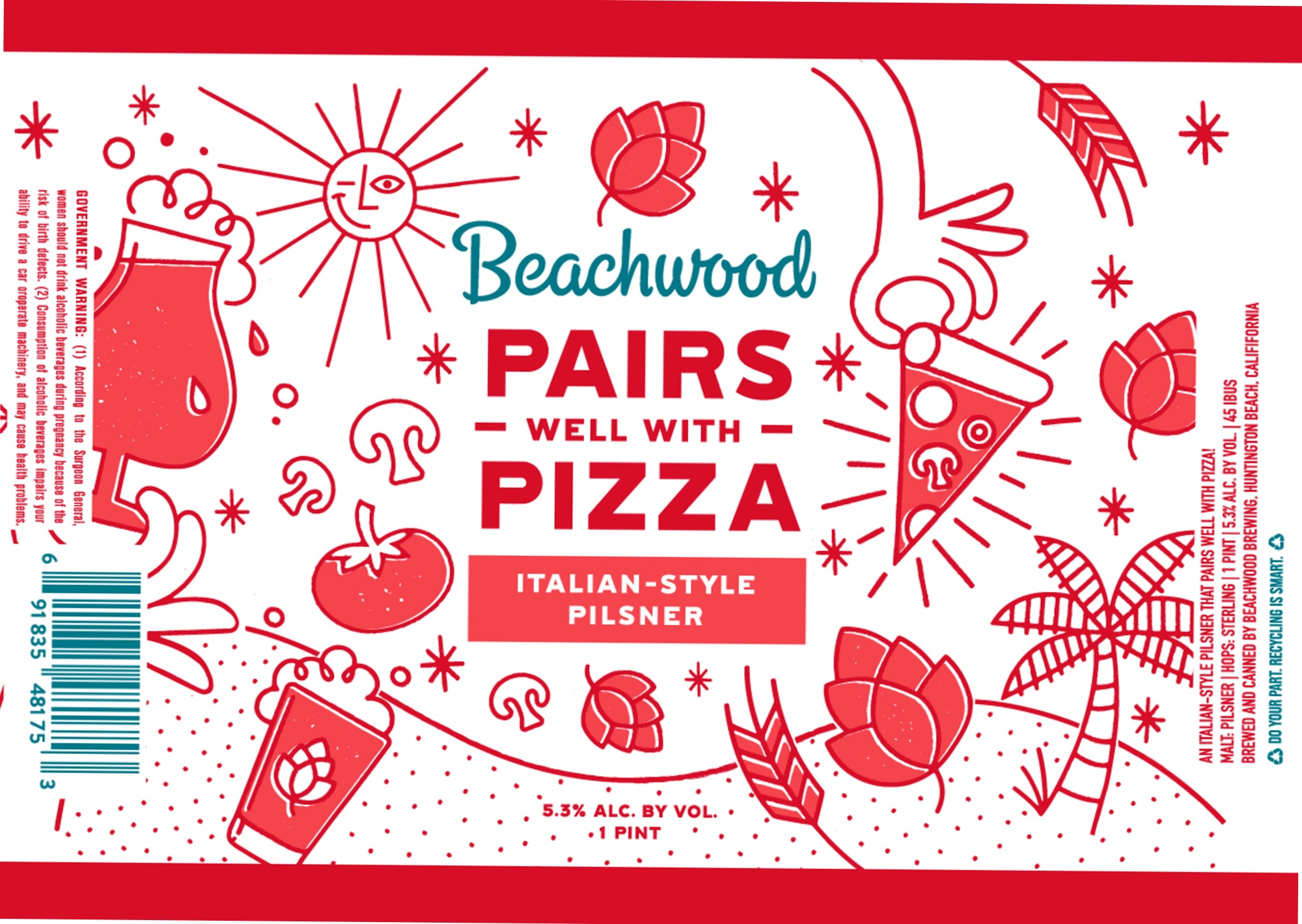 Pairs by Beachwood Brewing - beer label
