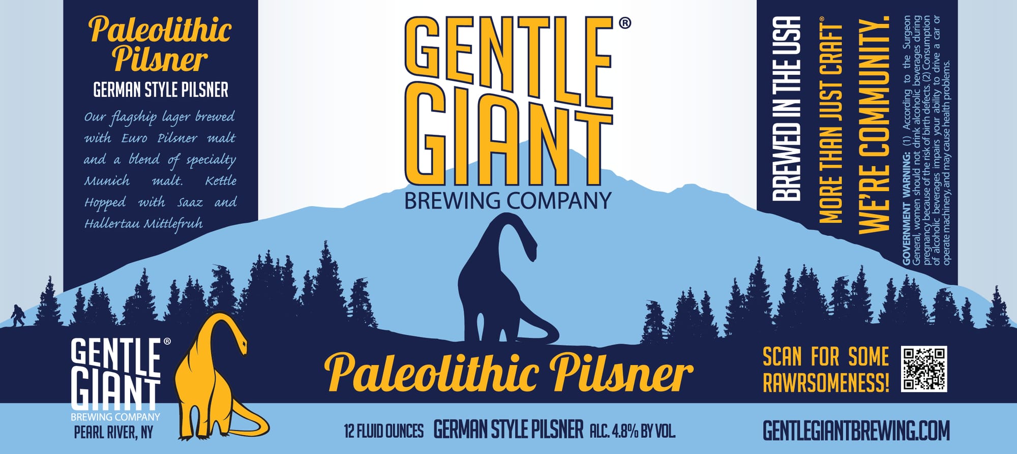 Paleolithic Pilsner by Gentle Giant Brewing Company - beer label