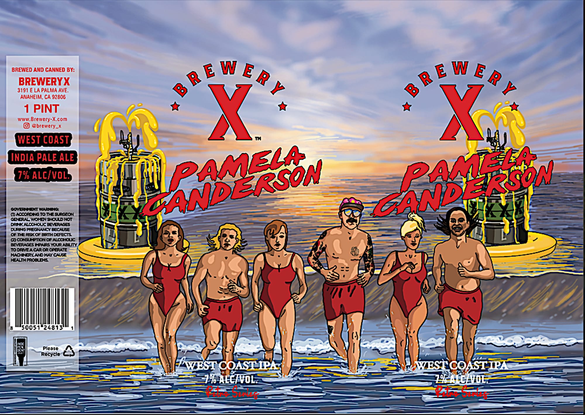 Pamela Canderson by Brewery X - beer label