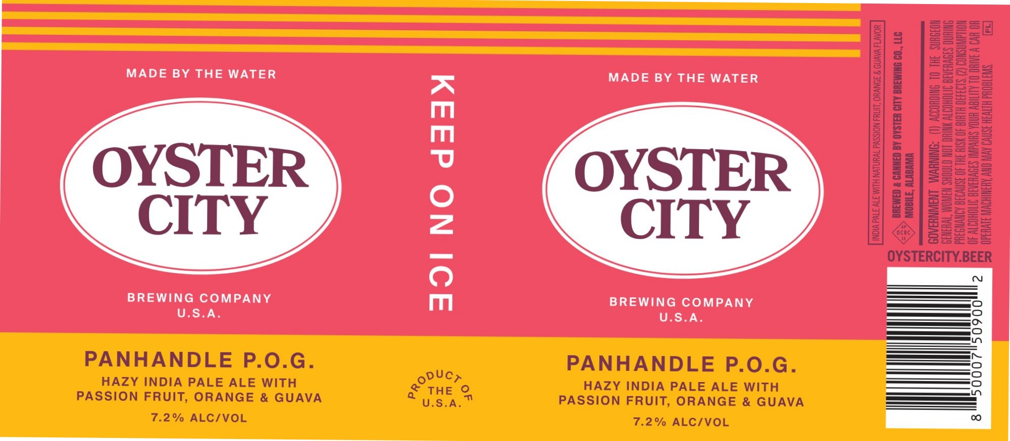 Panhandle P.O.G. by Oyster City Brewing Company - beer label