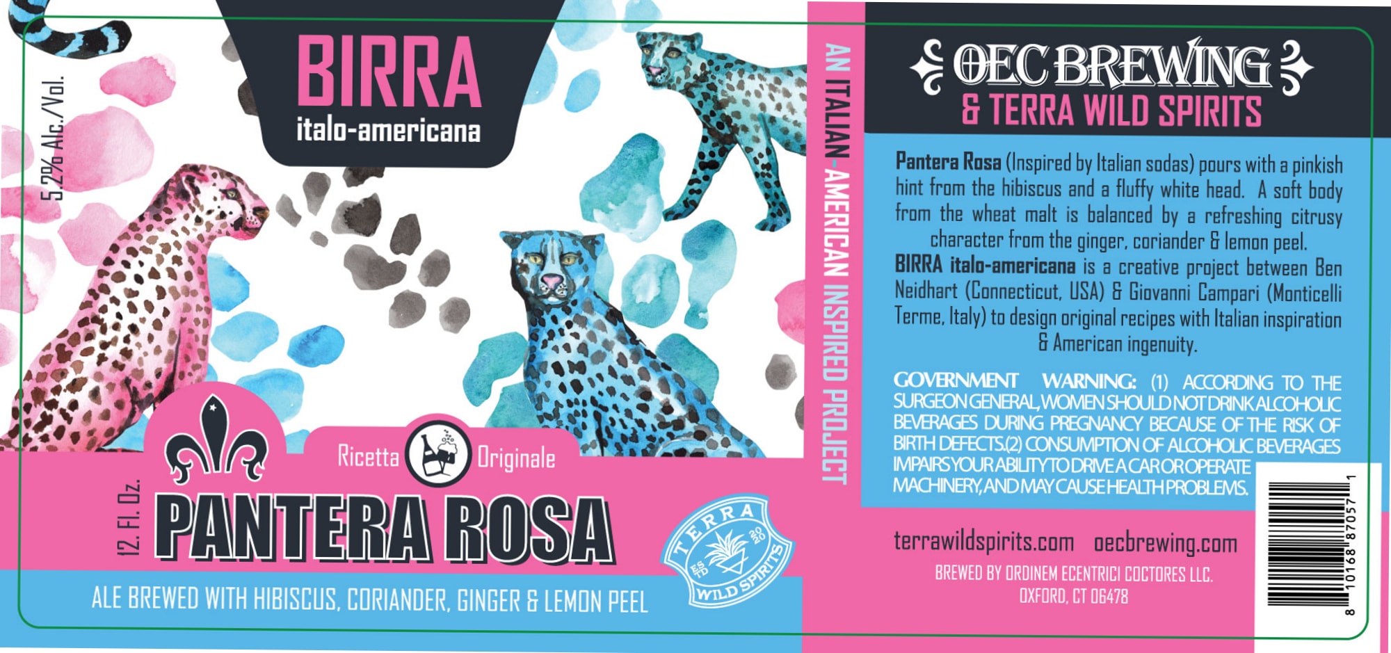Pantera Rosa by TerraWild Spirits - beer label