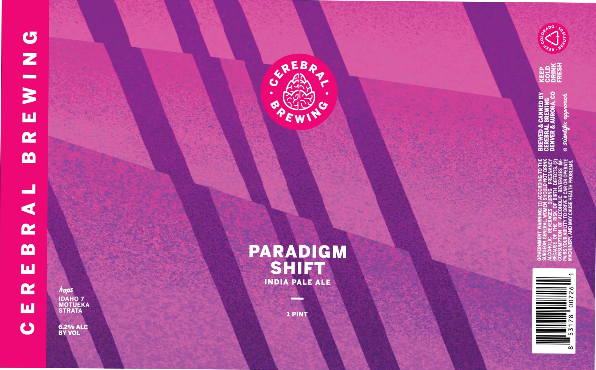 Paradigm Shift by Cerebral Brewing - beer label
