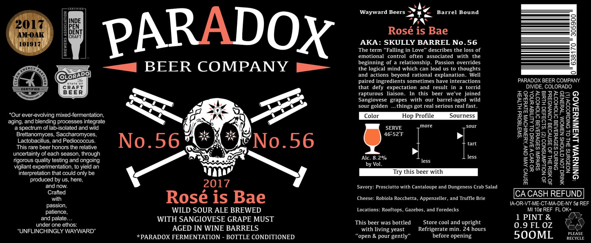 Rosé is Bae by Paradox Beer Company - beer label