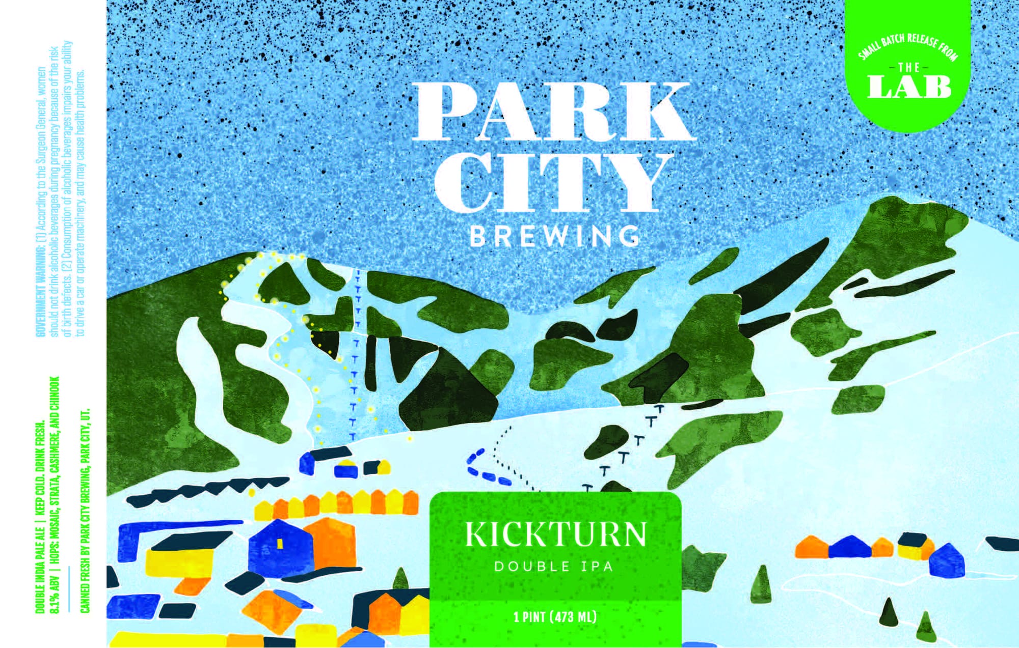 Kickturn Double IPA by Park City Brewing - beer label