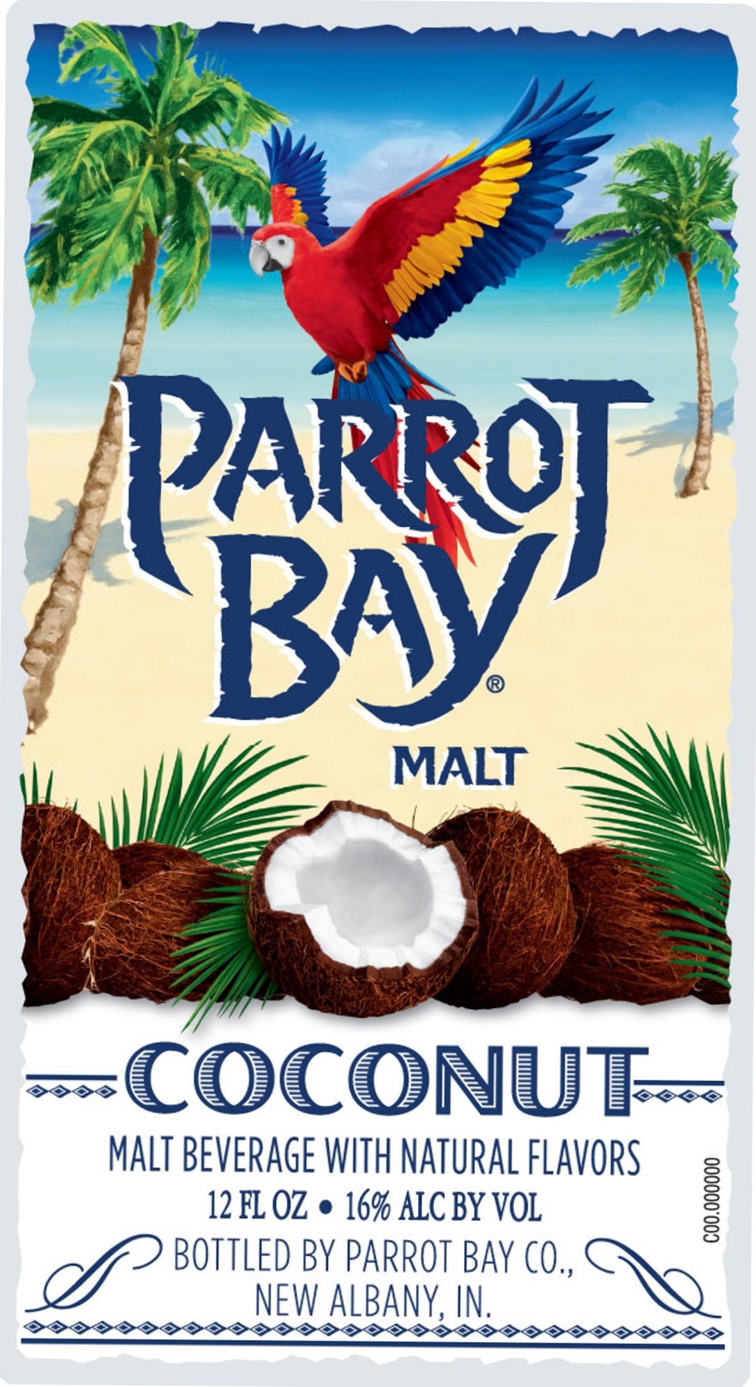 Parrot Bay Coconut by Parrot Bay Co. - beer label