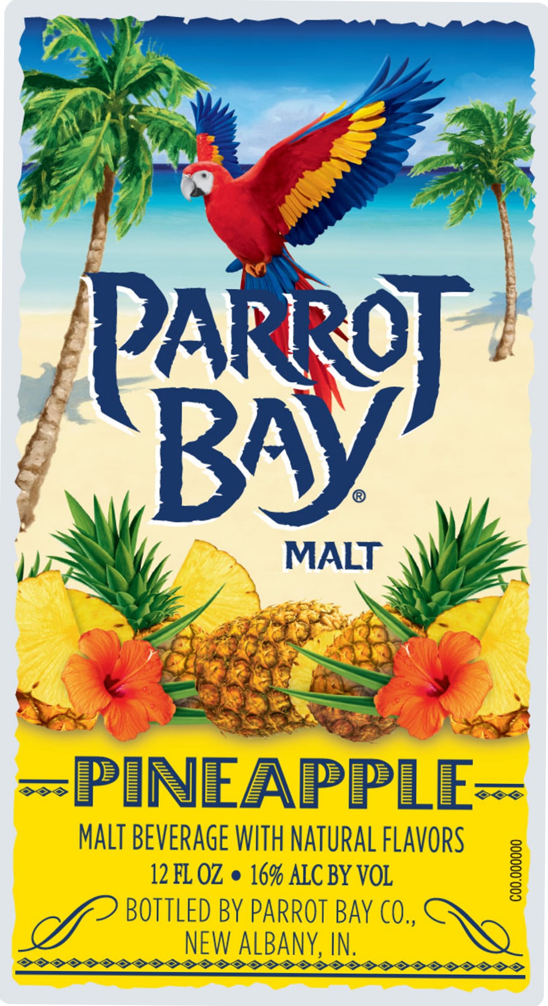 Parrot Bay Pineapple by New Albany Bay Co. - beer label