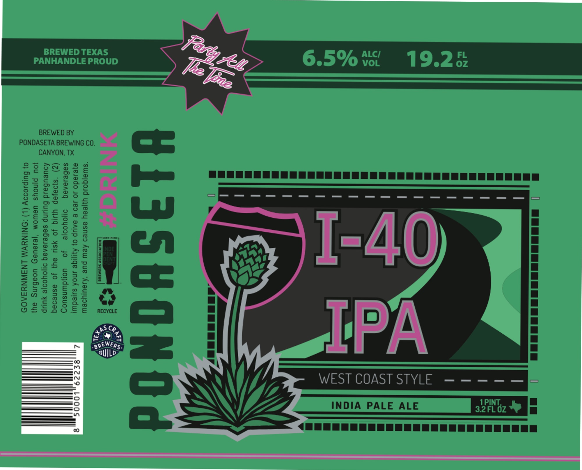 Part-Time The Time by Pondaseta Brewing Co. - beer label