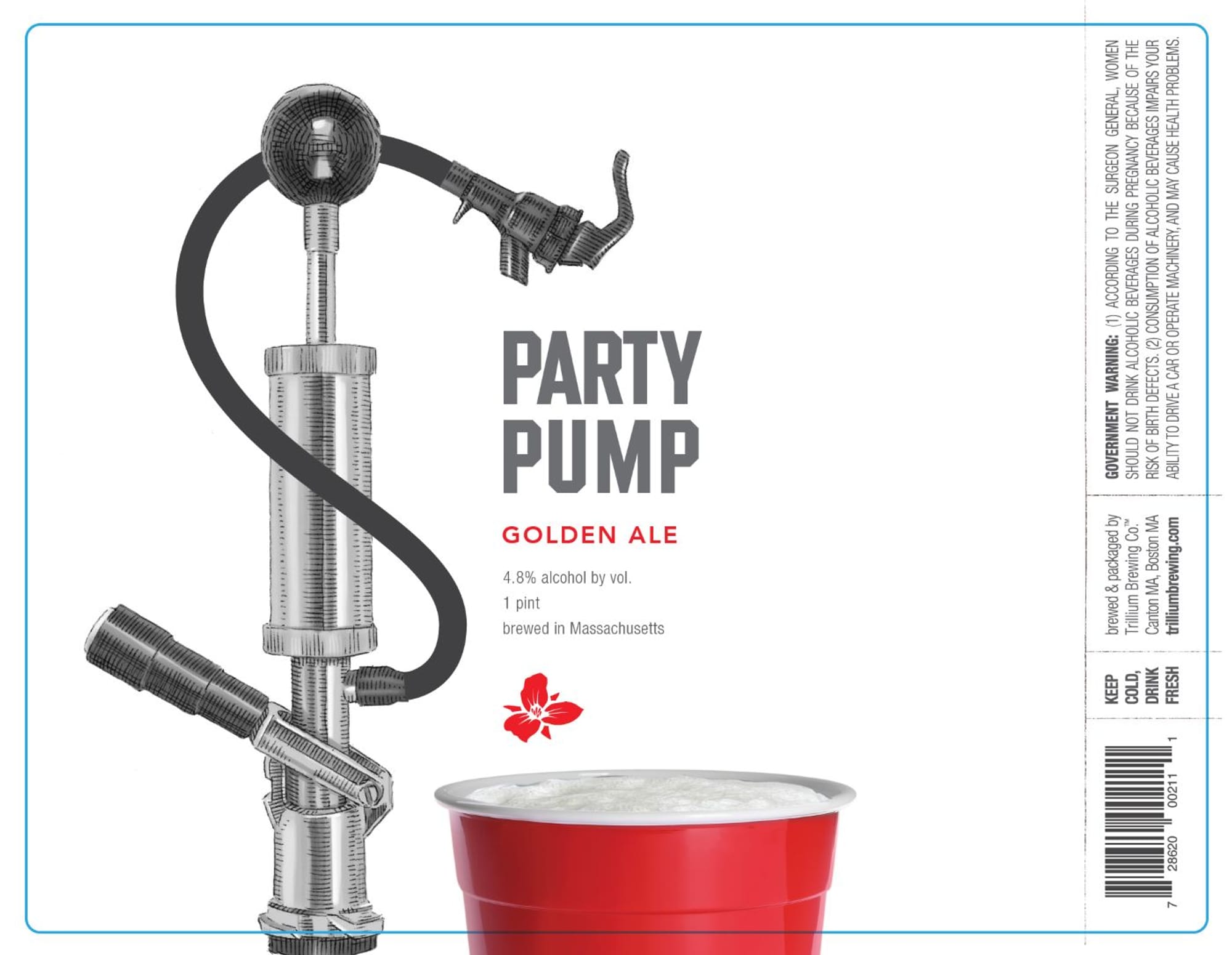 Party Pump by Trillium Brewing Company - beer label
