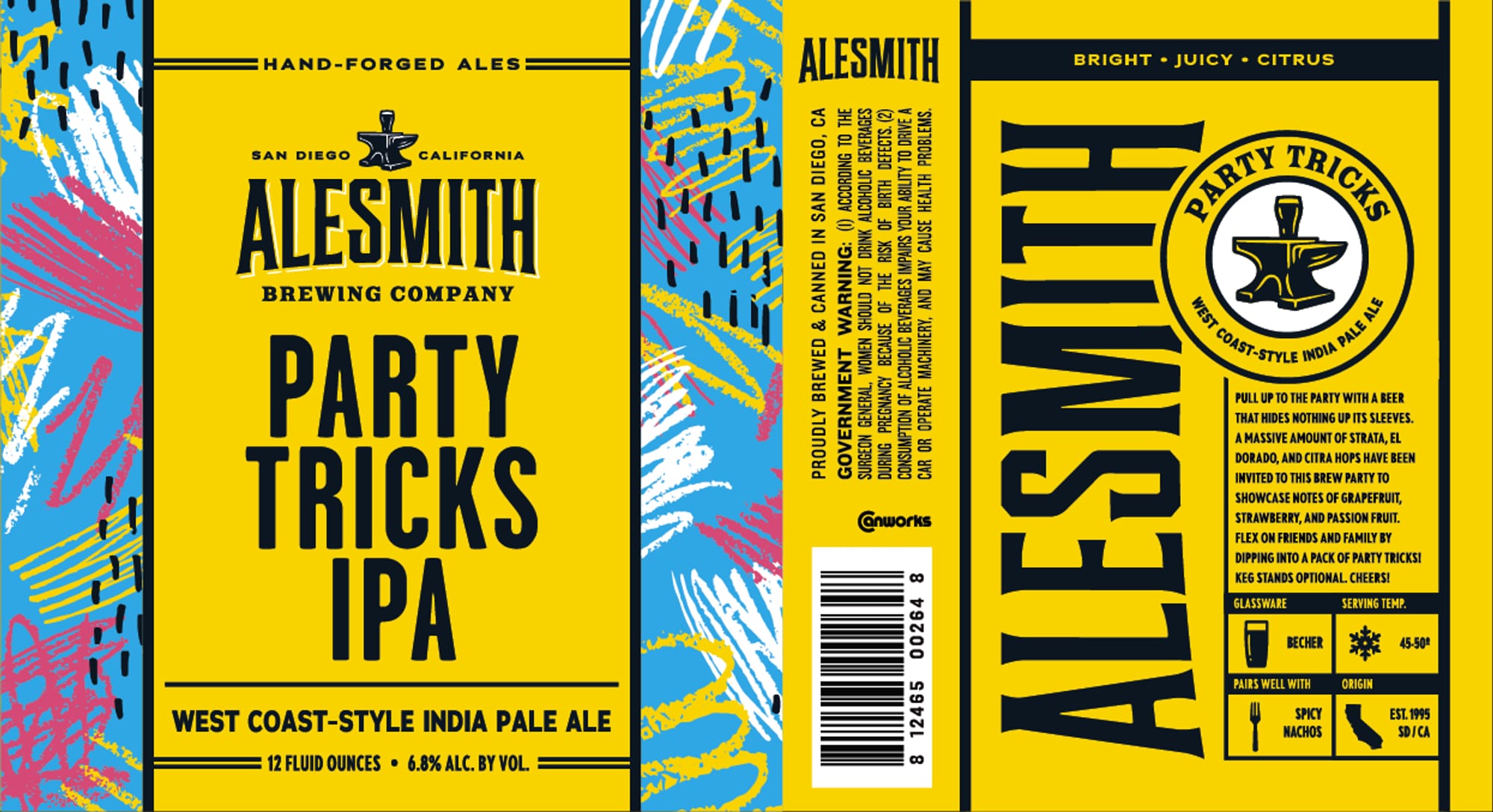 Party Tricks IPA by Alesmith Brewing Company - beer label