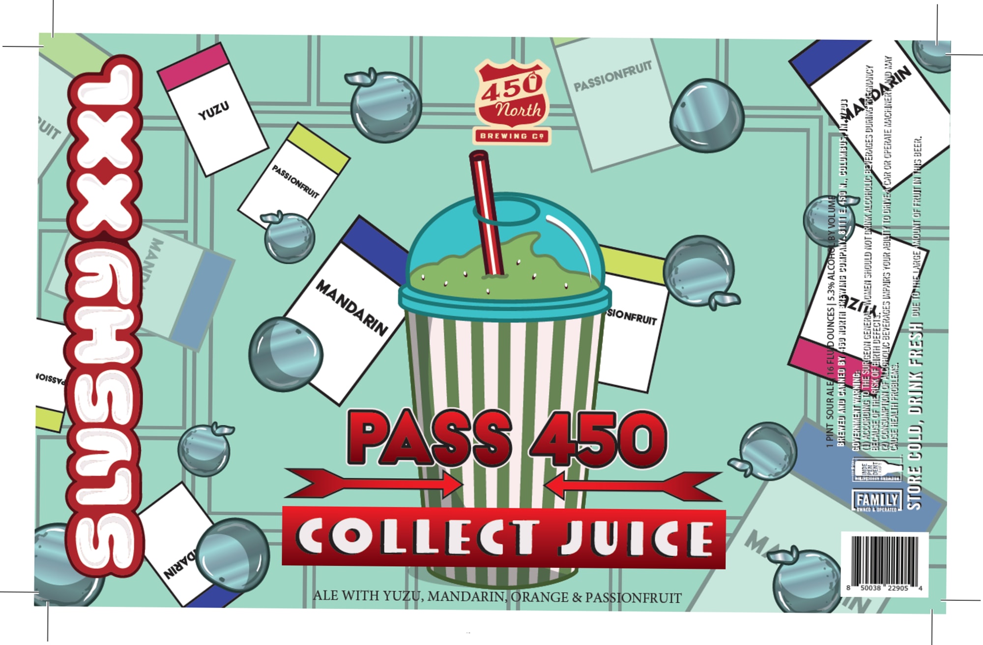 Pass 450 by 450 North Brewing Co - beer label