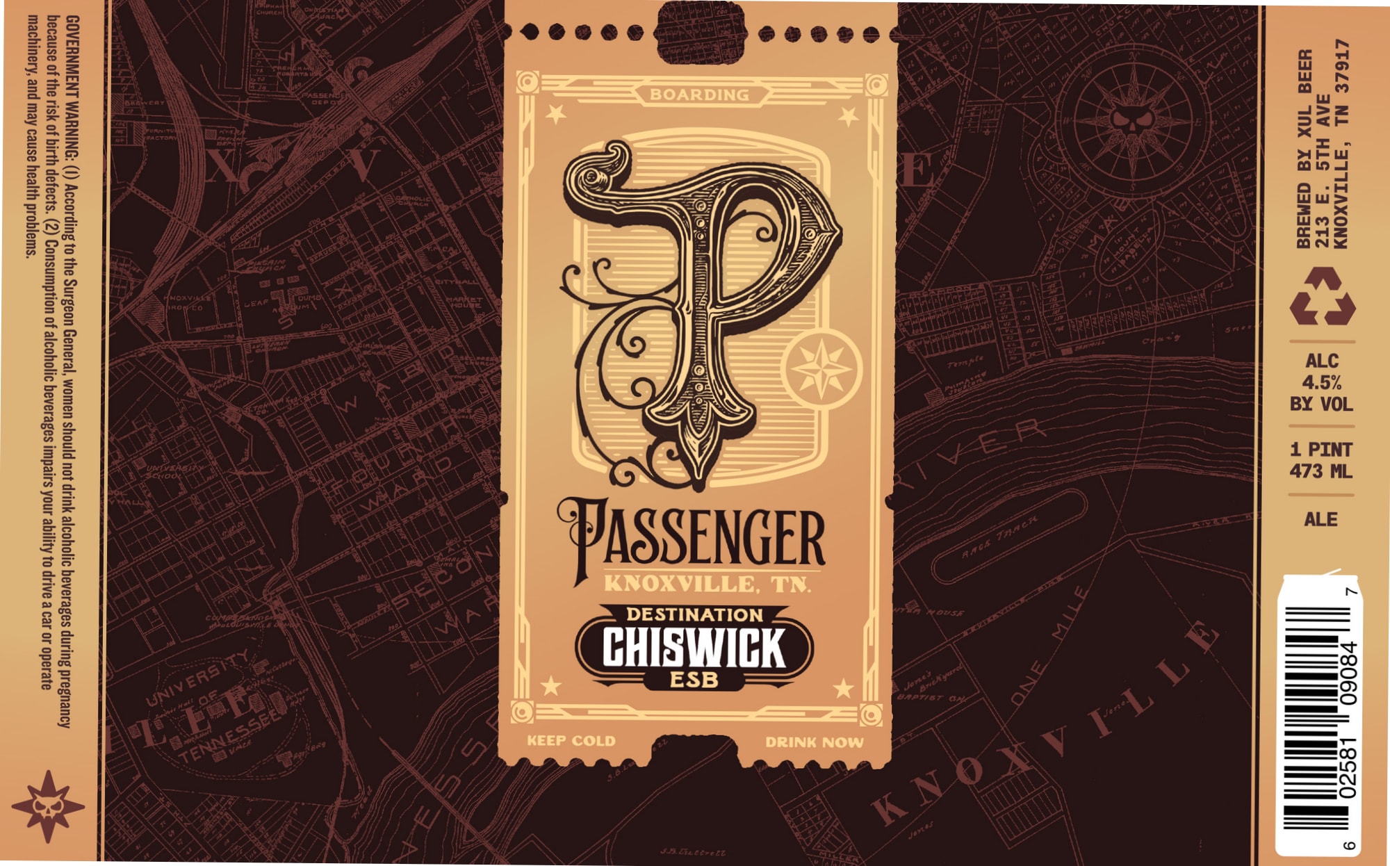 Passenger ESB by Alliance Brewing Company - beer label