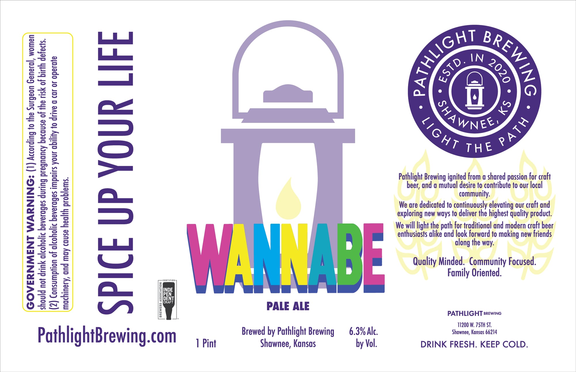 WannaBe by Pathlight Brewing - beer label