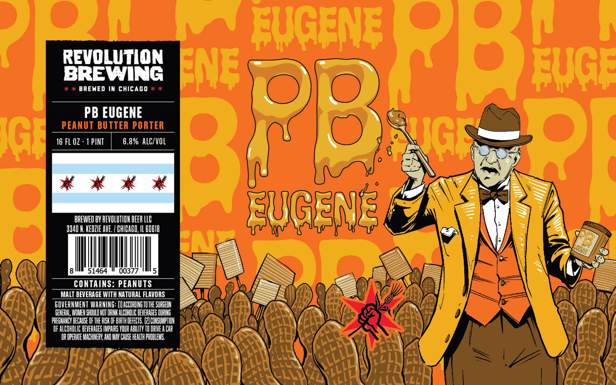 PB Eugene by Revolution Brewing - beer label