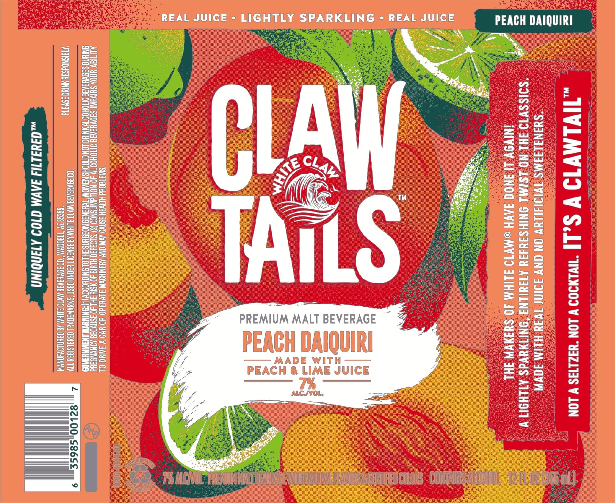 PEACH DAIQUIRI by CLAWTAILS BY WHITE CLAW - beer label