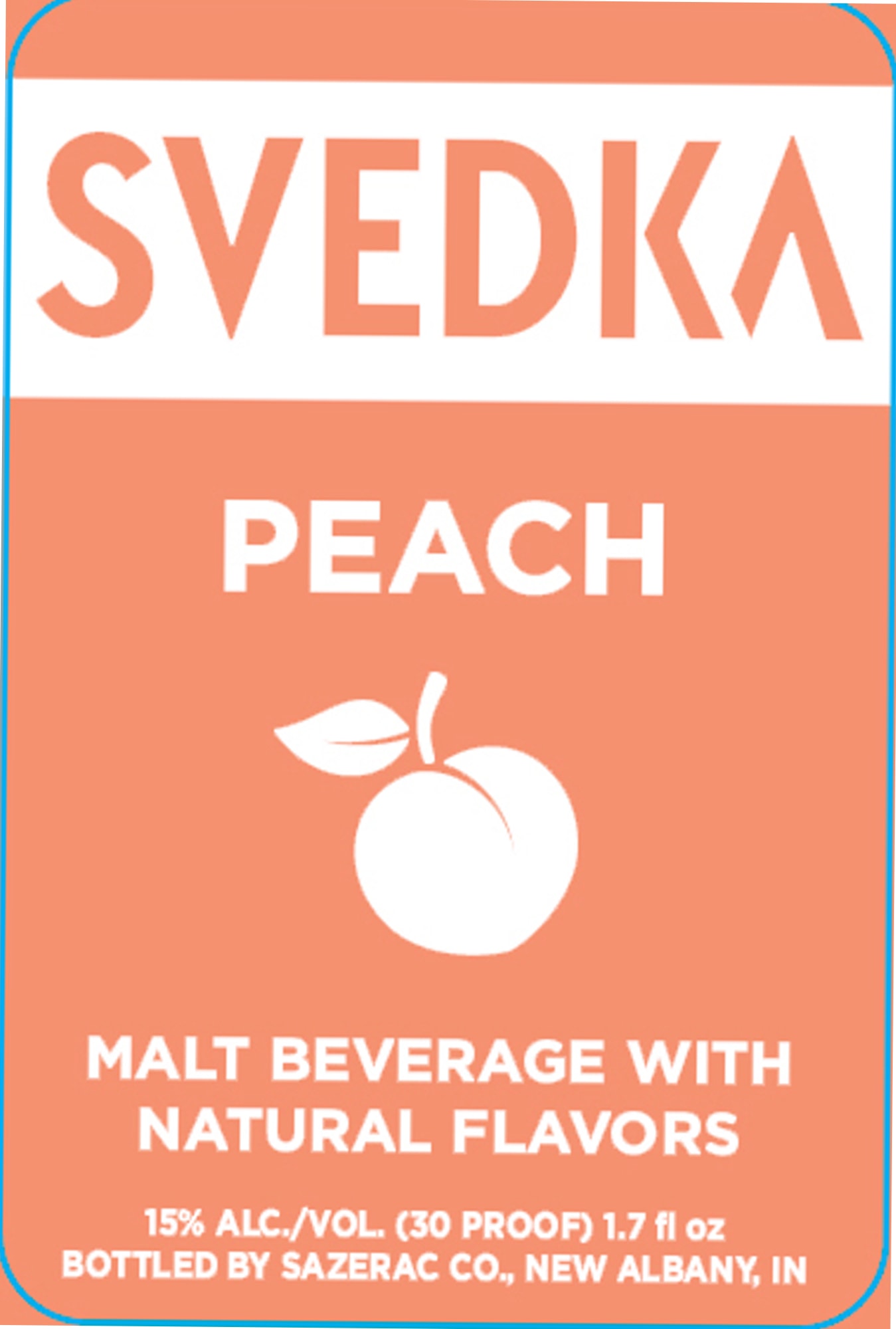 Peach by Svedka - beer label