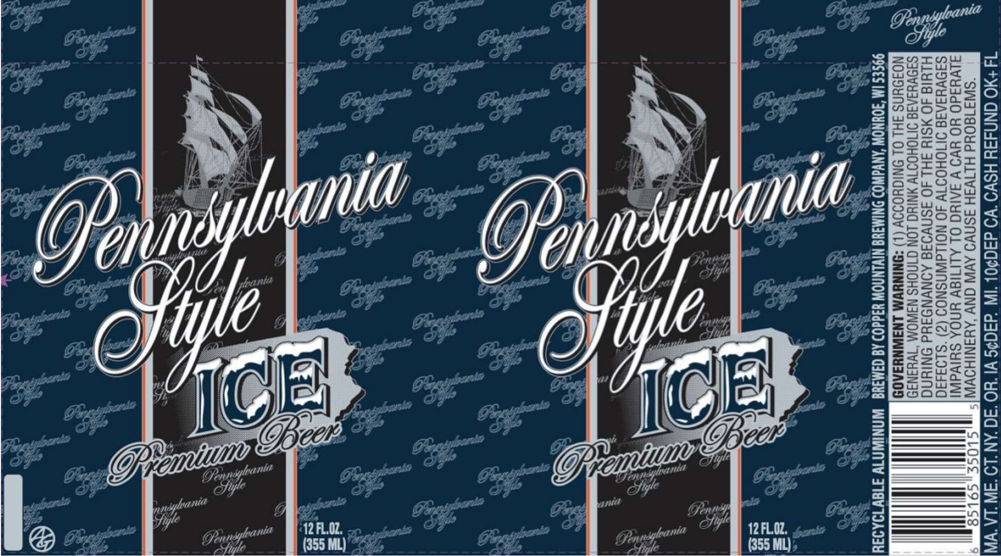 Pennsylvania Style Ice by Pennsylvania Brewing Company - beer label
