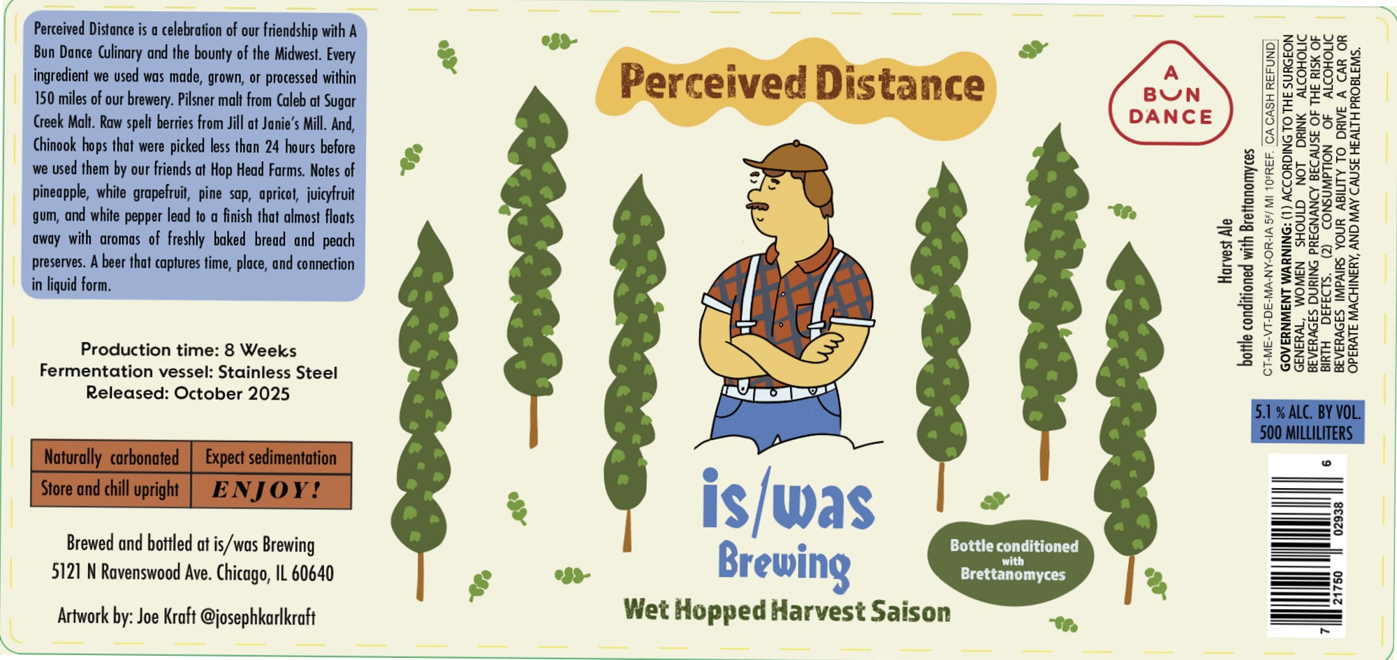 Perceived Distance by is/was Brewing - beer label