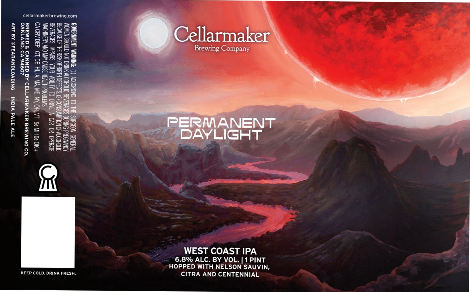 Permanent Daylight by Cellarmaker Brewing Company - beer label