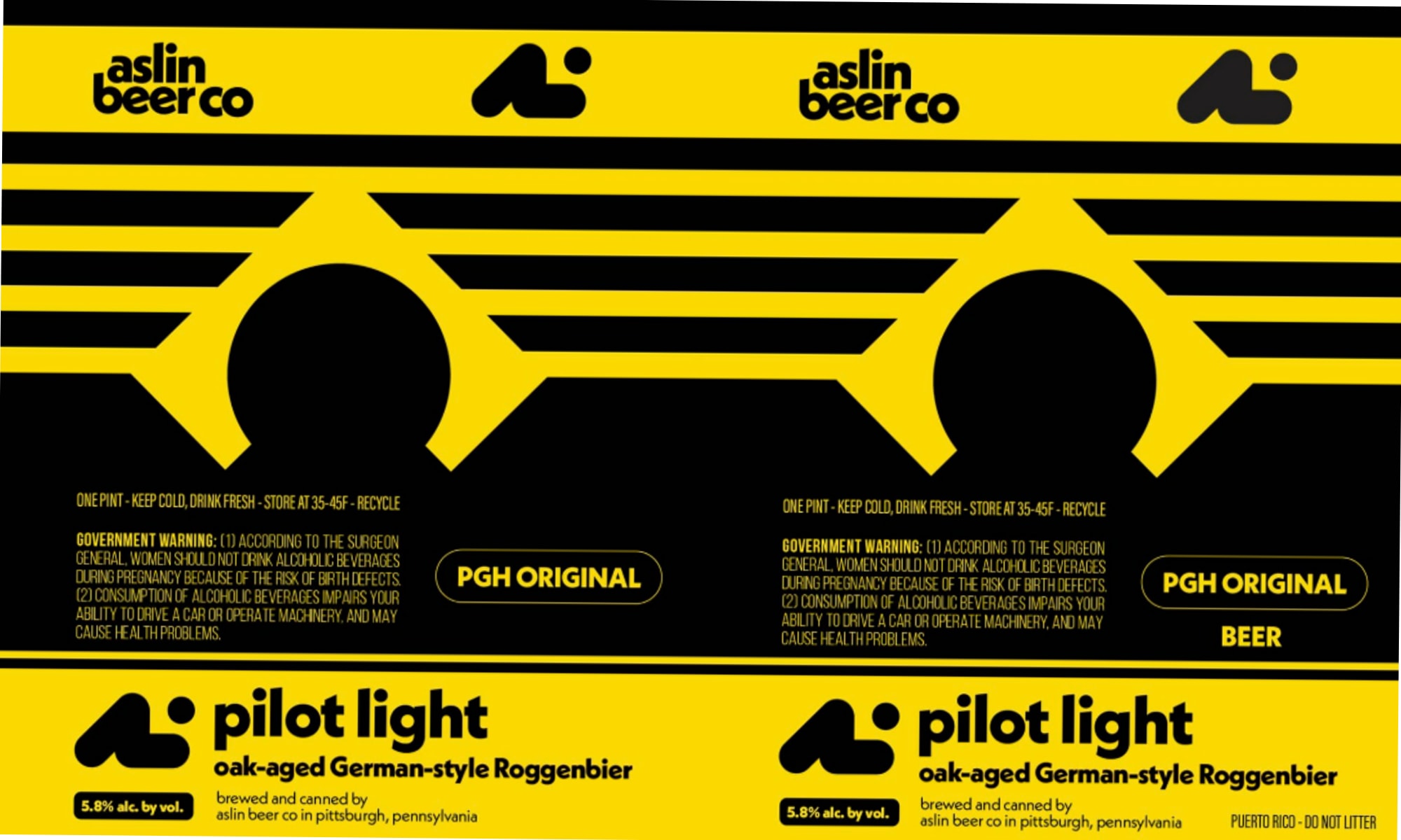 PGH Original Pilot Light by Aslin Beer Co. - beer label