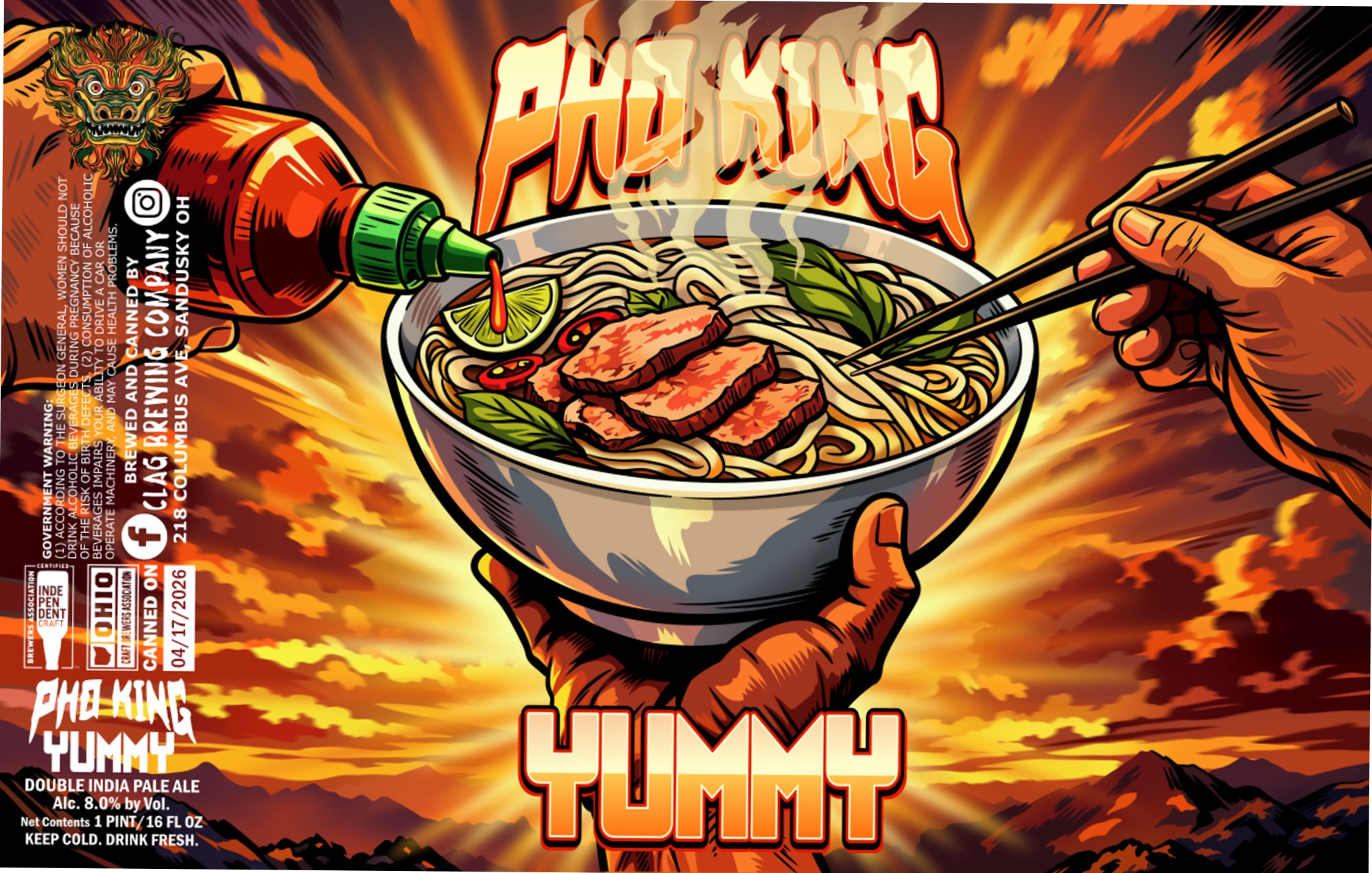 Phoenix Yummy by Clag Brewing Company - beer label