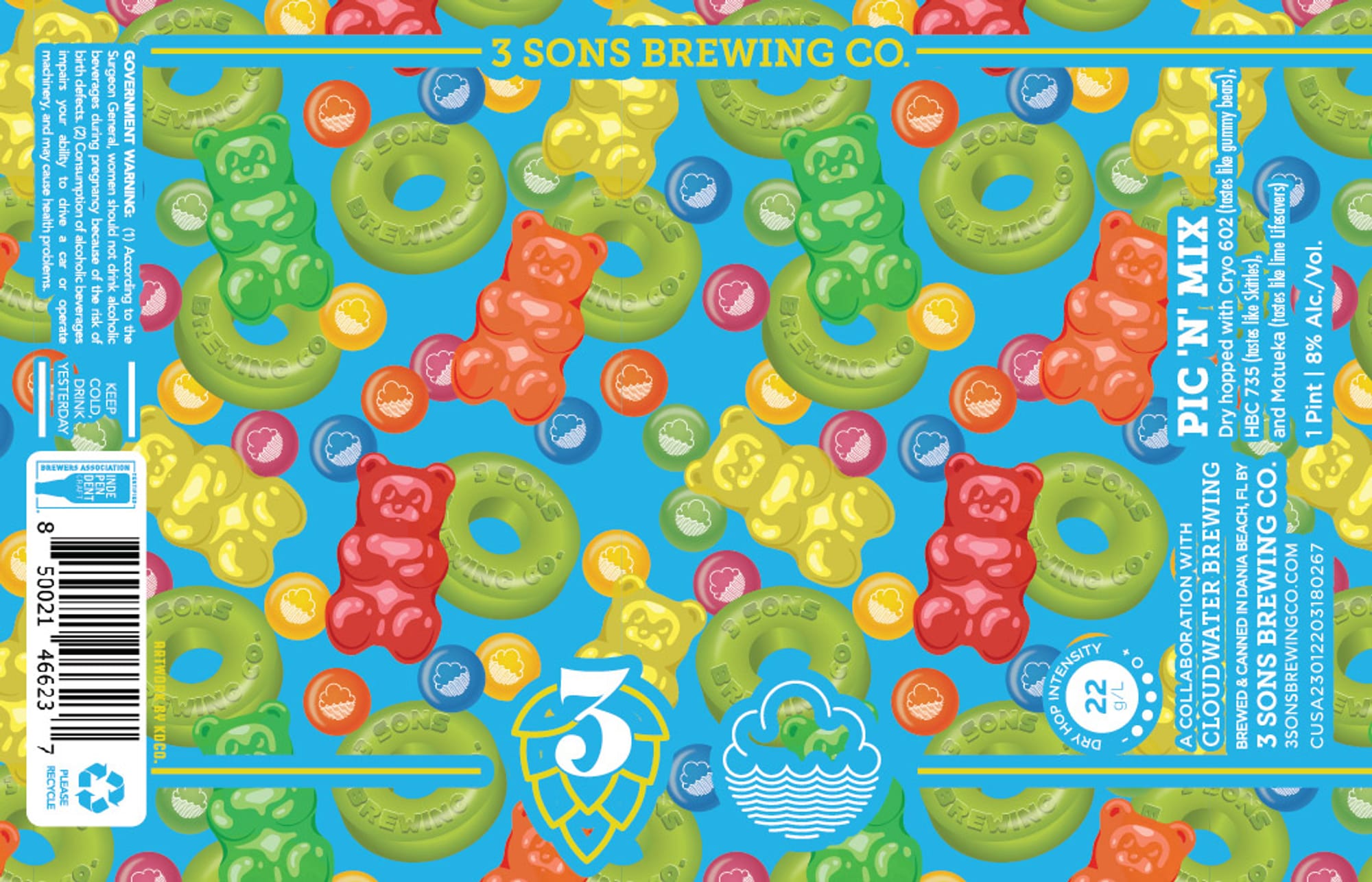 Pic ‘N’ Mix by 3 Sons Brewing Co. - beer label