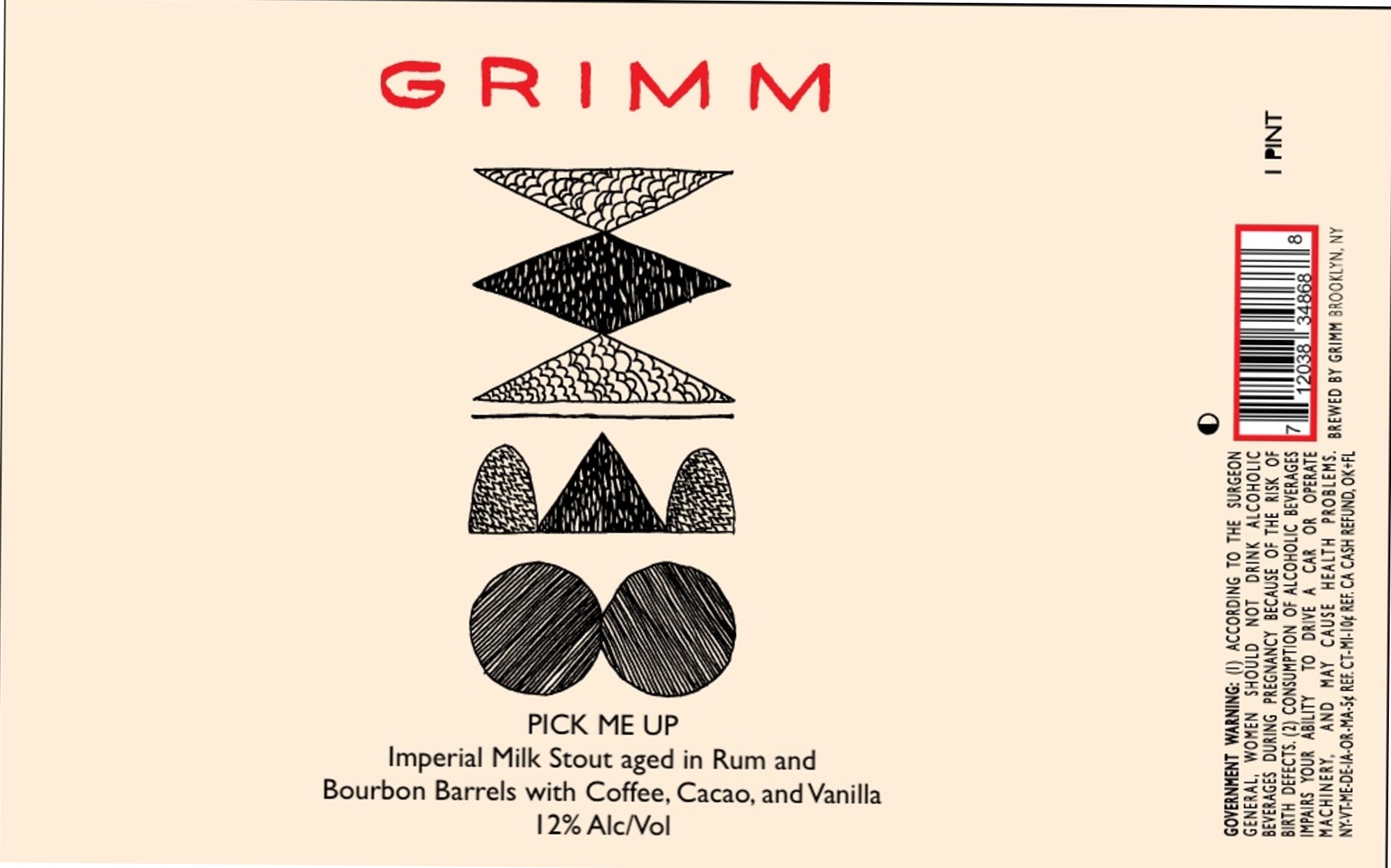 Pick Me Up by Grimm Artisanal Ales - beer label