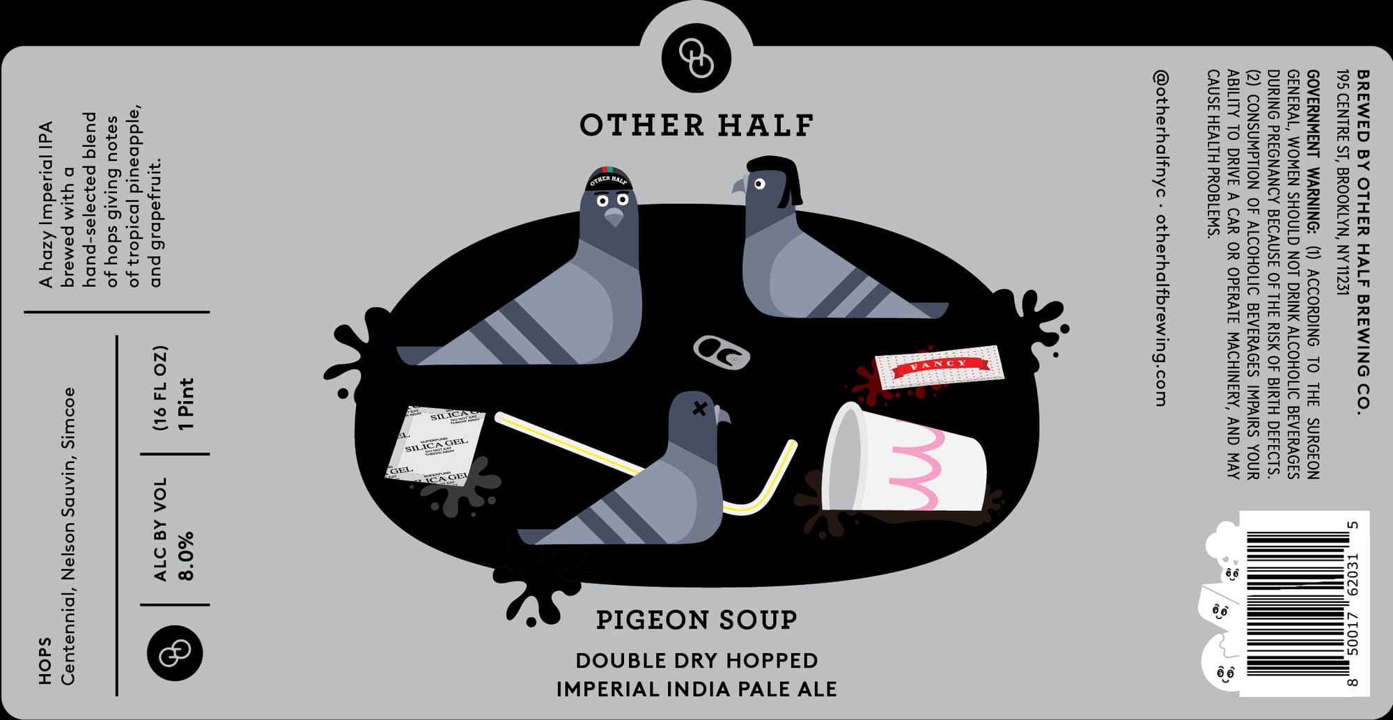 Pigeon Soup by Other Half Brewing Co. - beer label