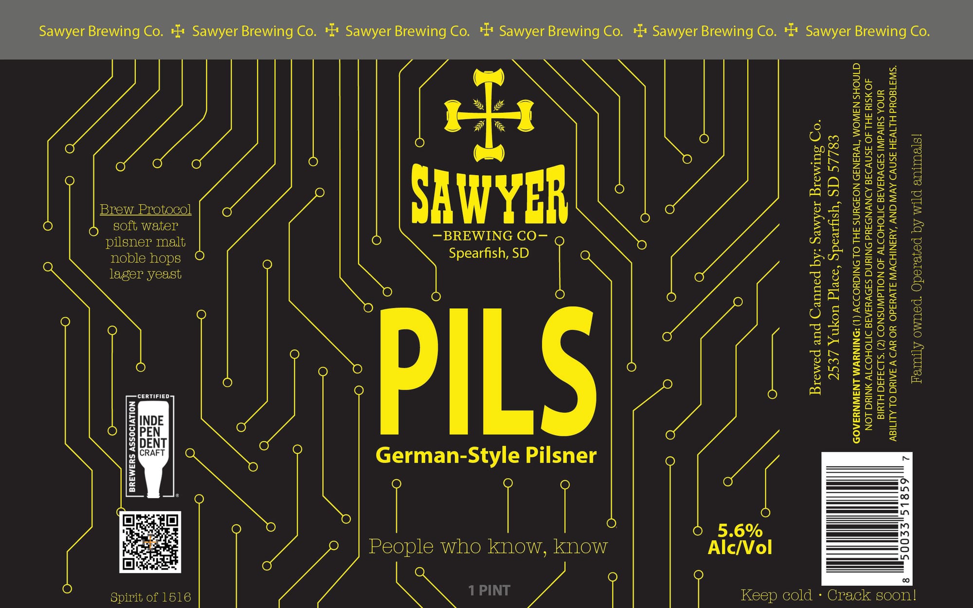 Pils by Sawyer Brewing Co. - beer label